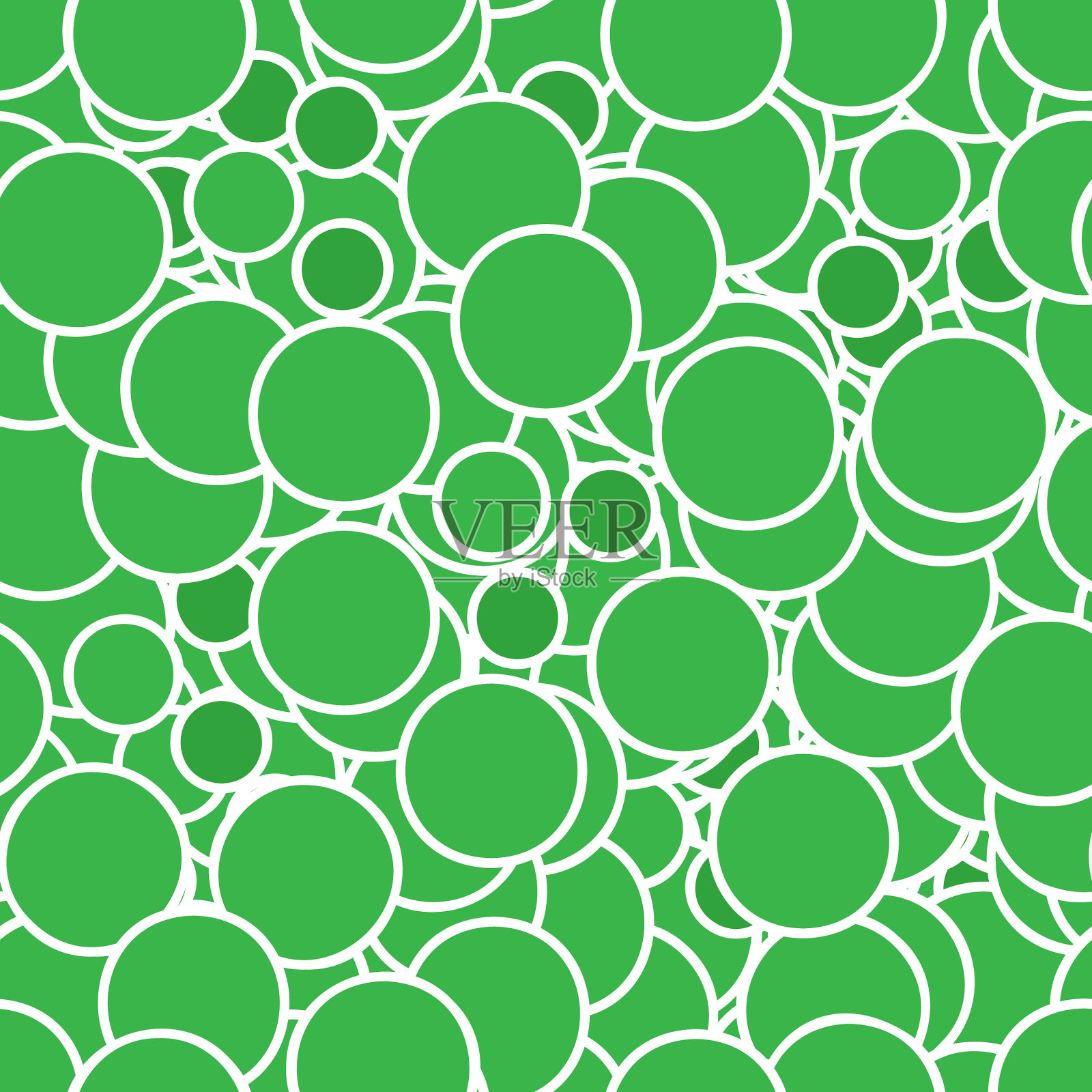 圆绿色插画图片素材