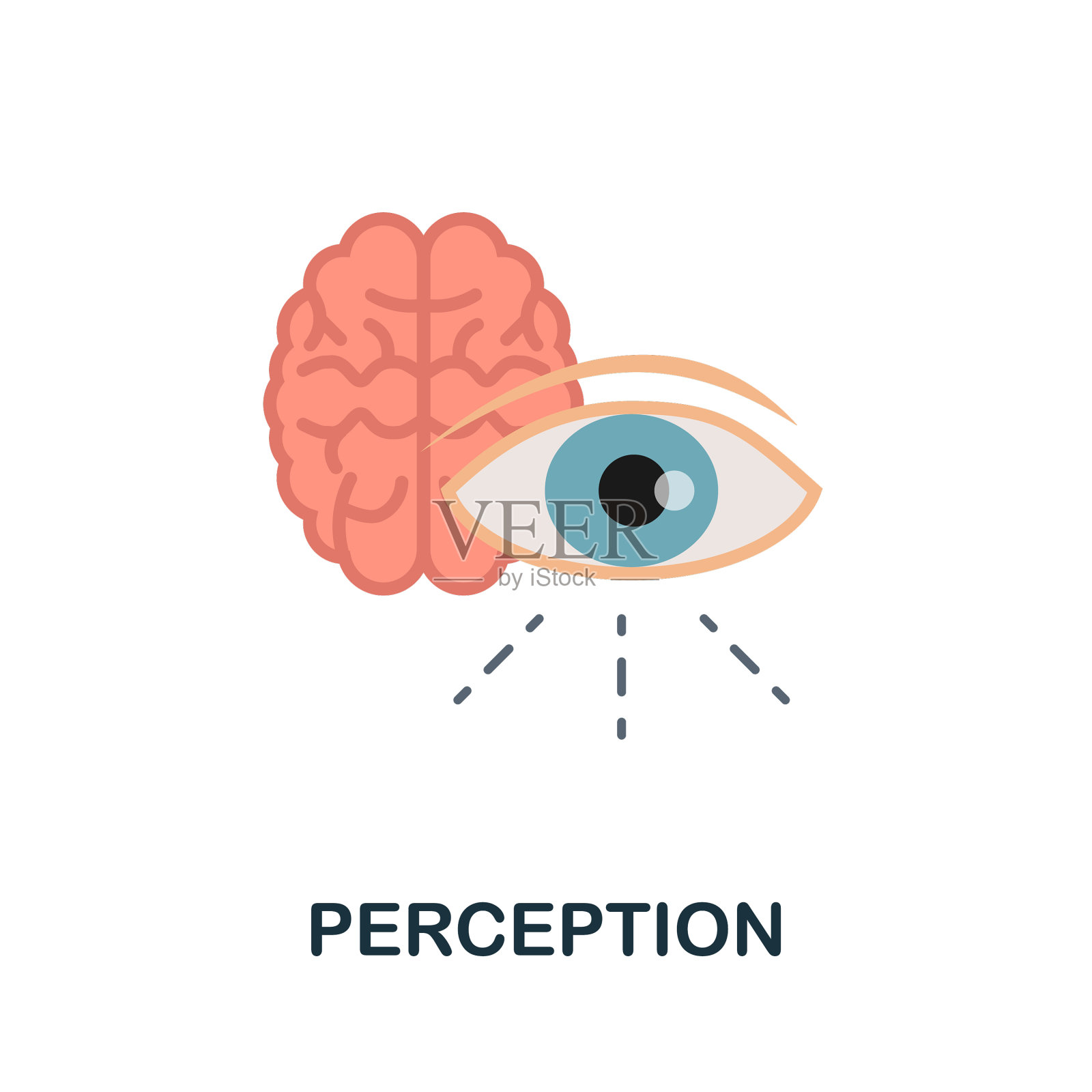 感知平图标从彩色标志插画图片素材