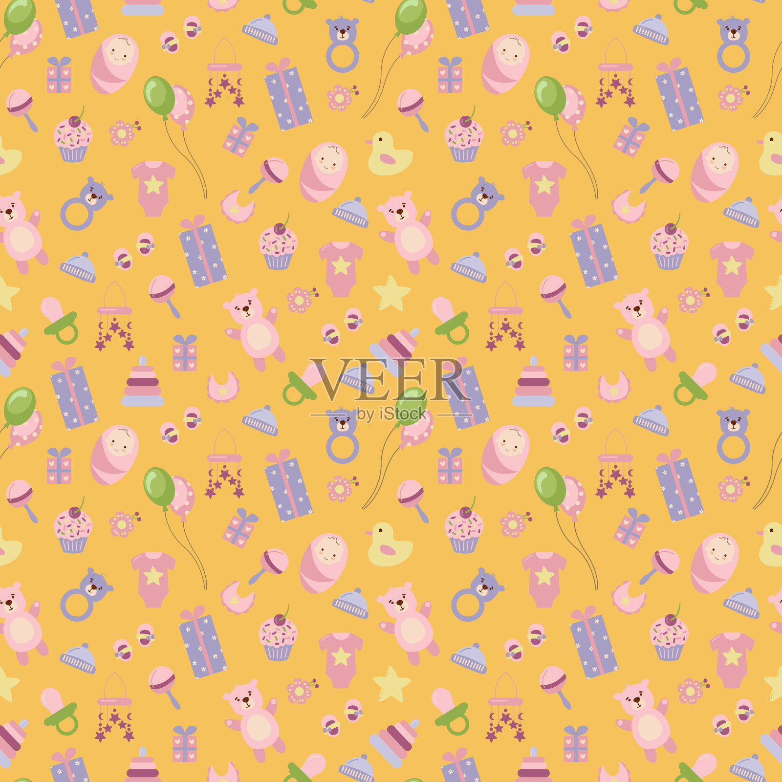 这是个女孩插画图片素材