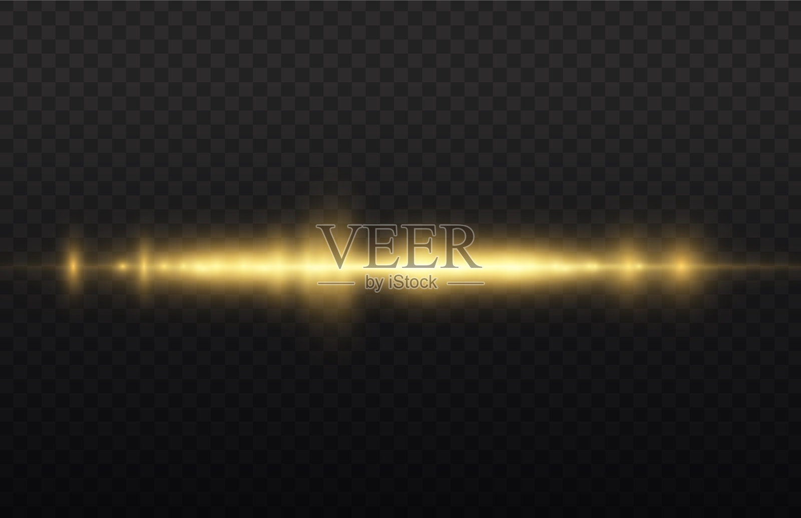 水平光线闪现黄色水平线插画图片素材