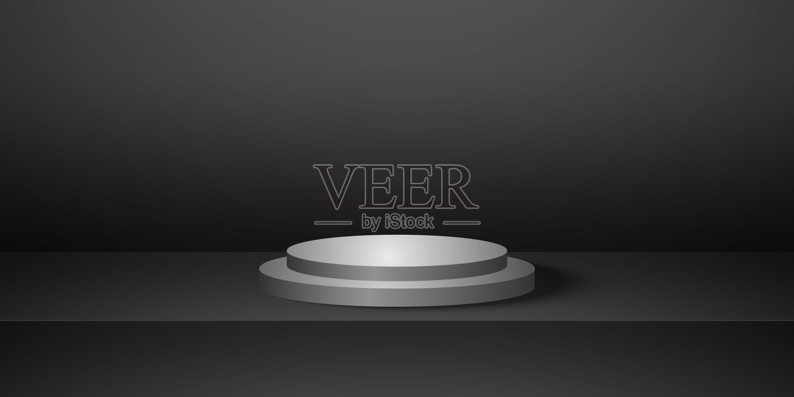 写实的圆形基座或黑色基座插画图片素材