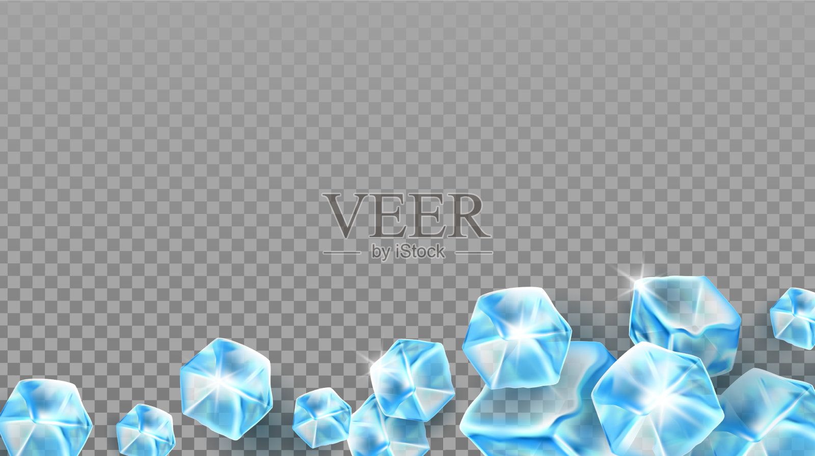 用于清凉饮料的冰块插画图片素材