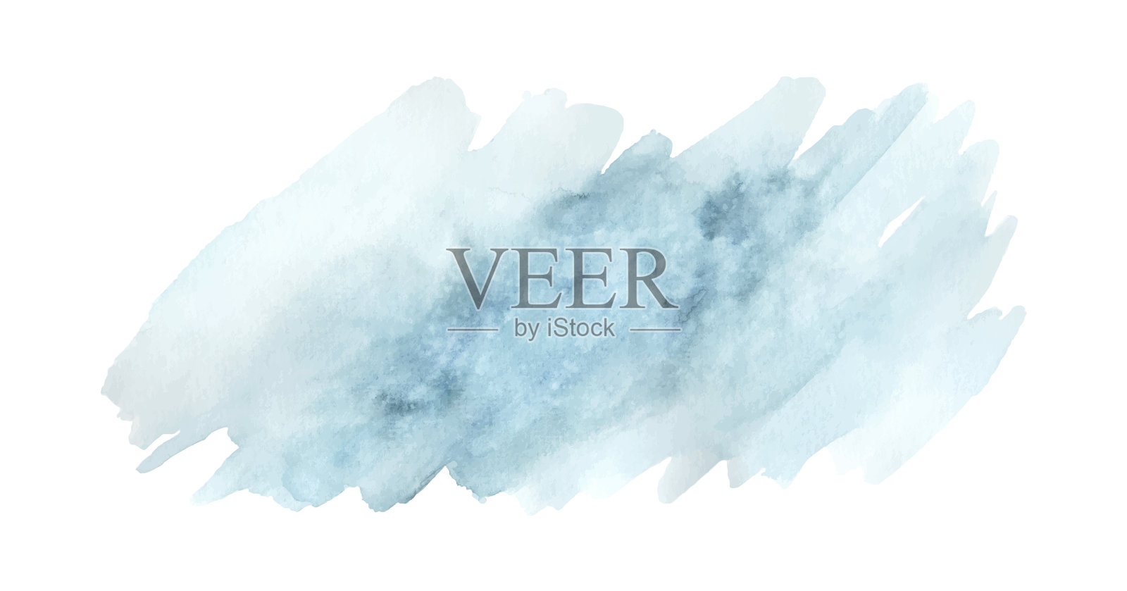 浅蓝色的水彩画抽象笔插画图片素材