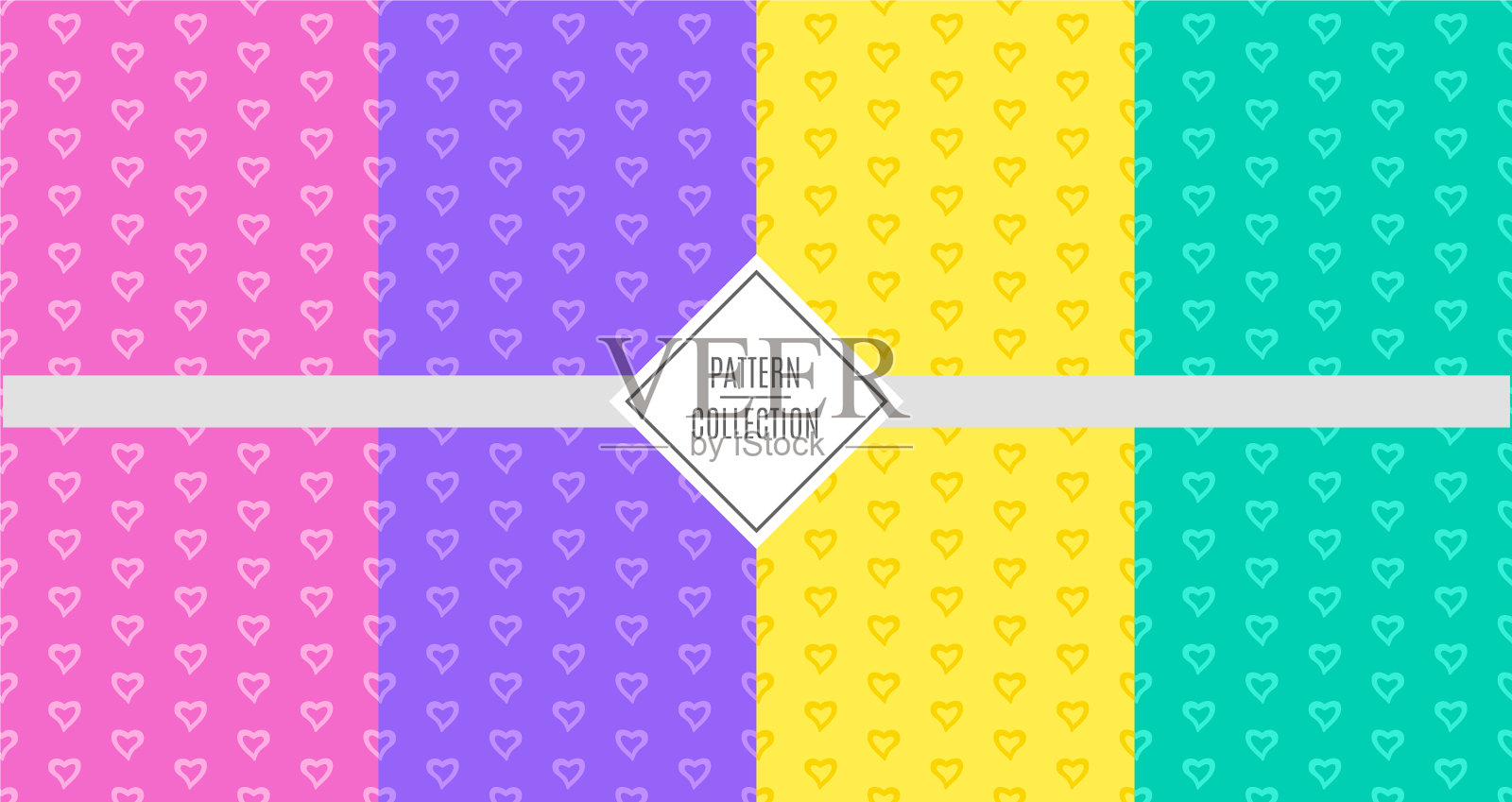 一套图案的图案明亮欢快图标素材