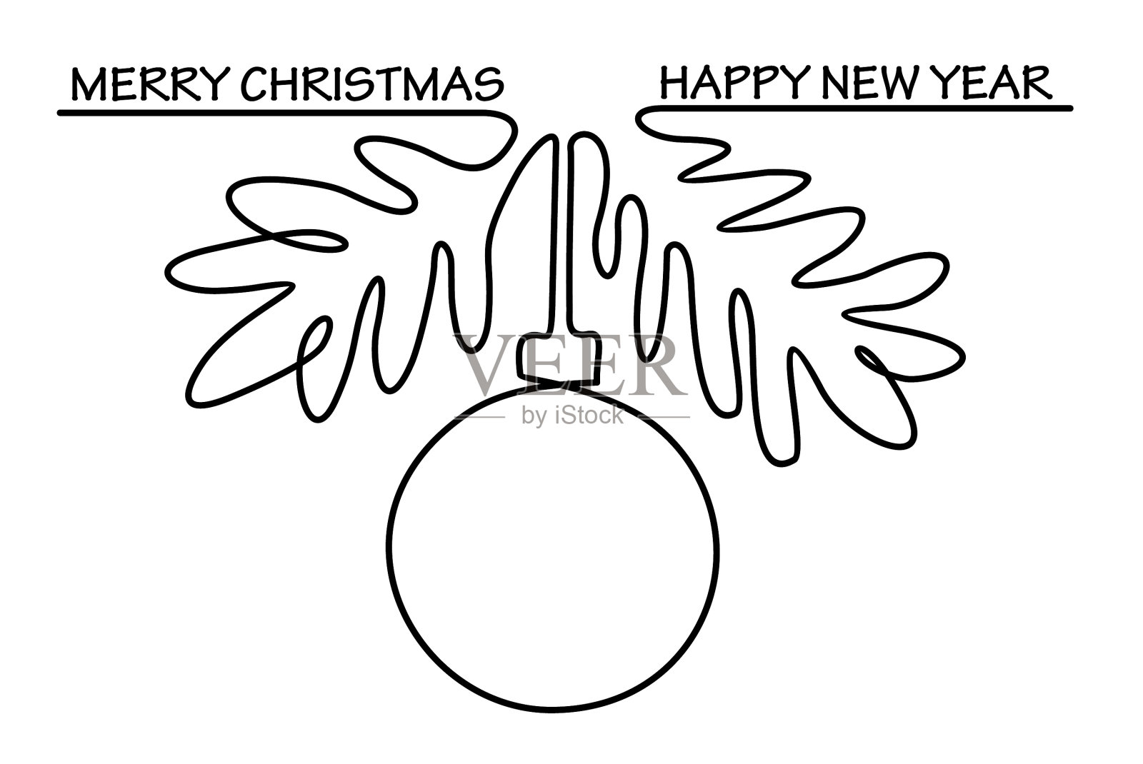 圣诞快乐,新年快乐插画图片素材