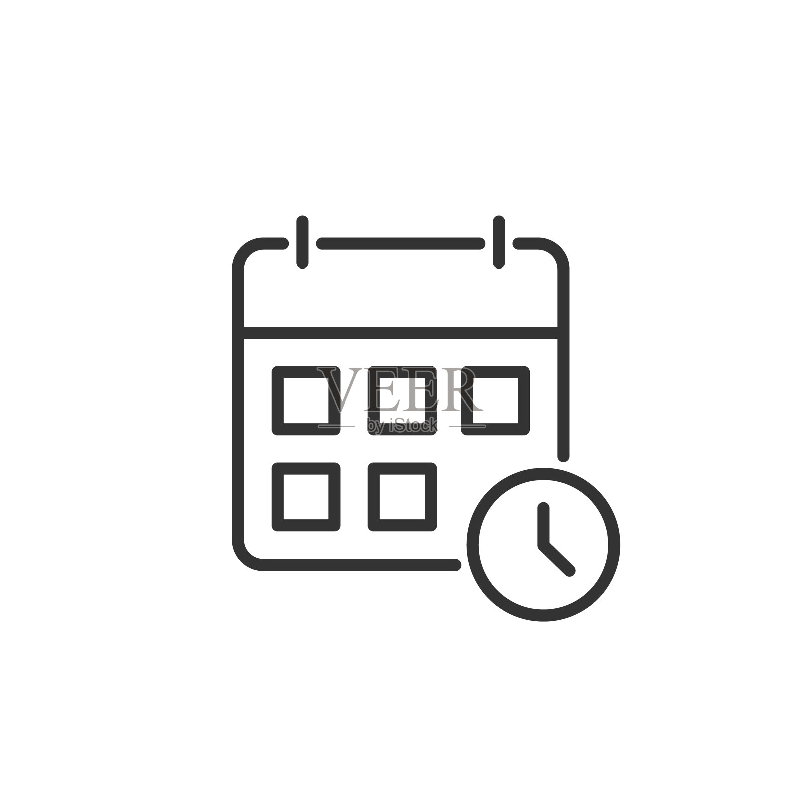 矢量插图的日历线图标。图标素材