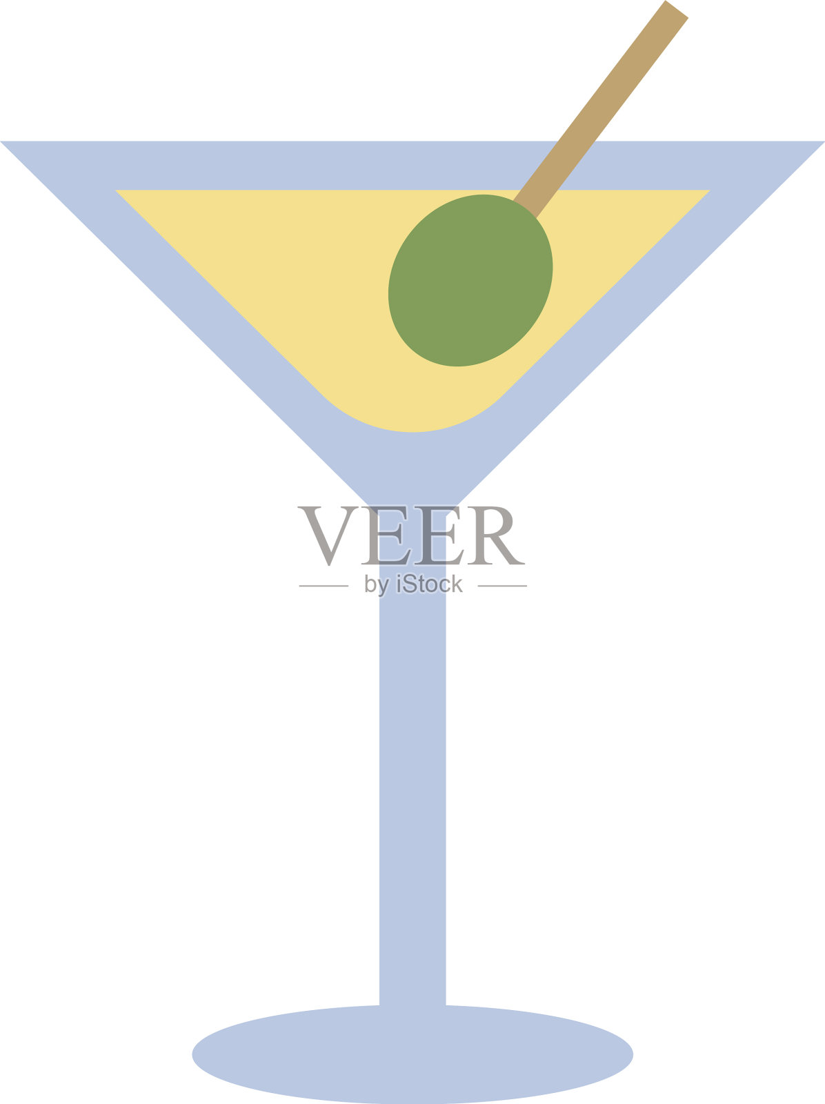 假日都市鸡尾酒图标上的白色设计元素图片