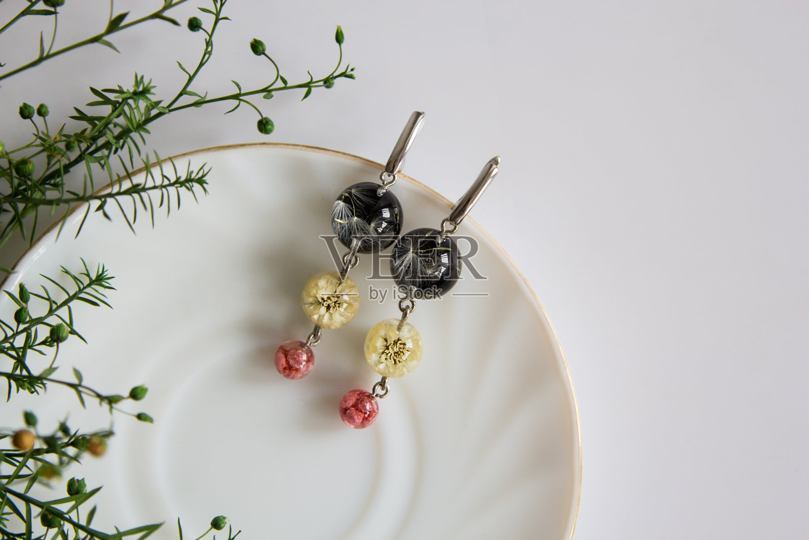 环氧树脂真花,珠宝照片摄影图片