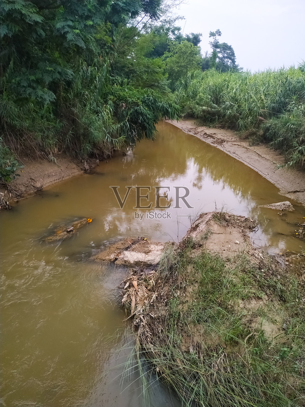美丽的河水自然流淌在河里照片摄影图片