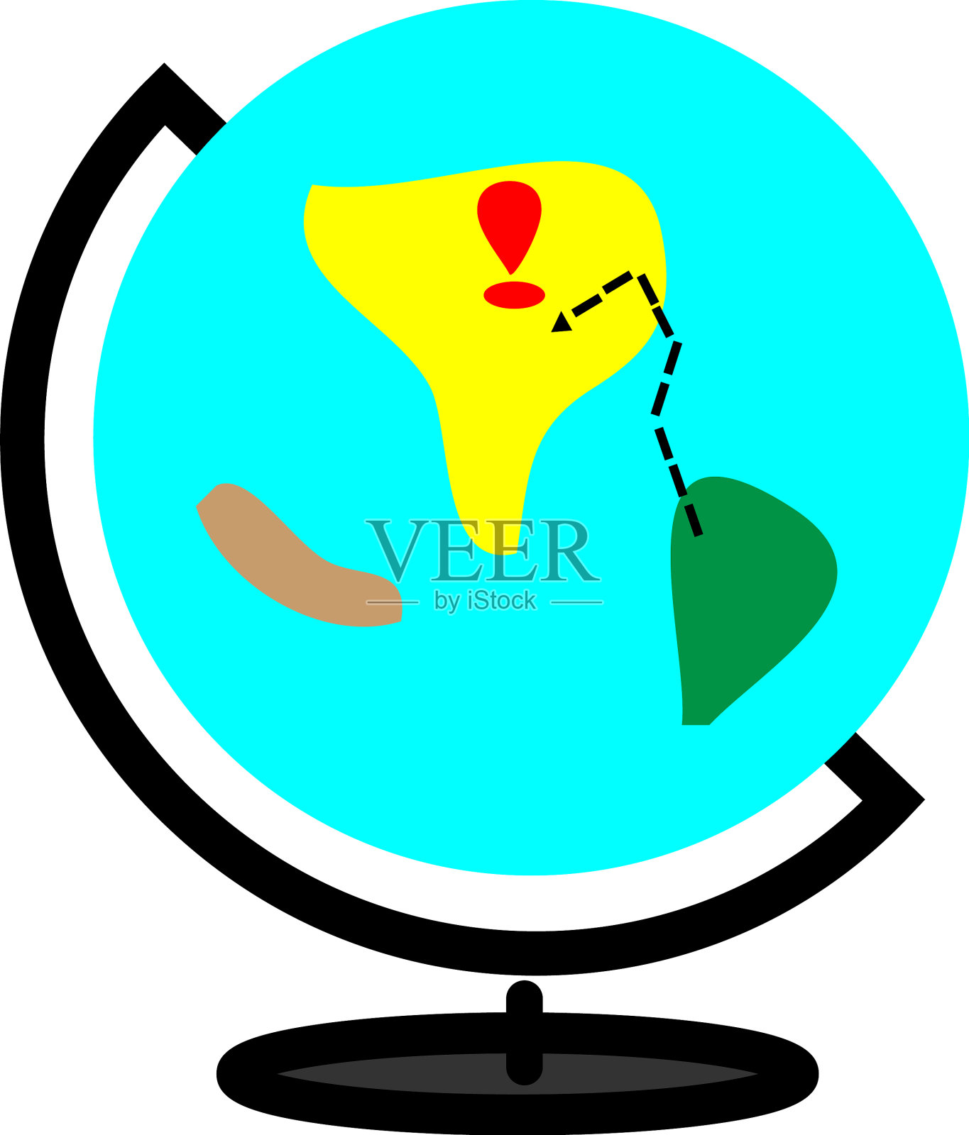 在白色背景上周游世界设计元素图片