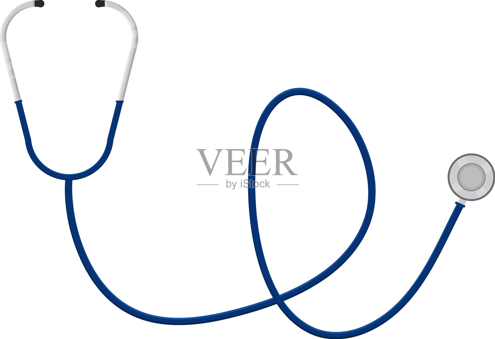 医生听诊器白色背景设计元素图片
