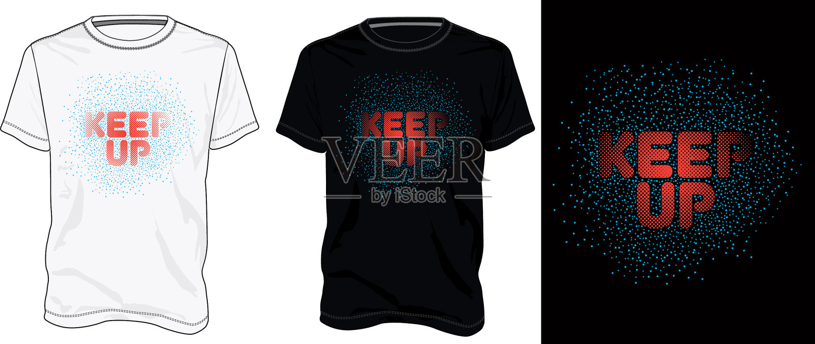 保持有创意的字体t恤设计插画图片素材