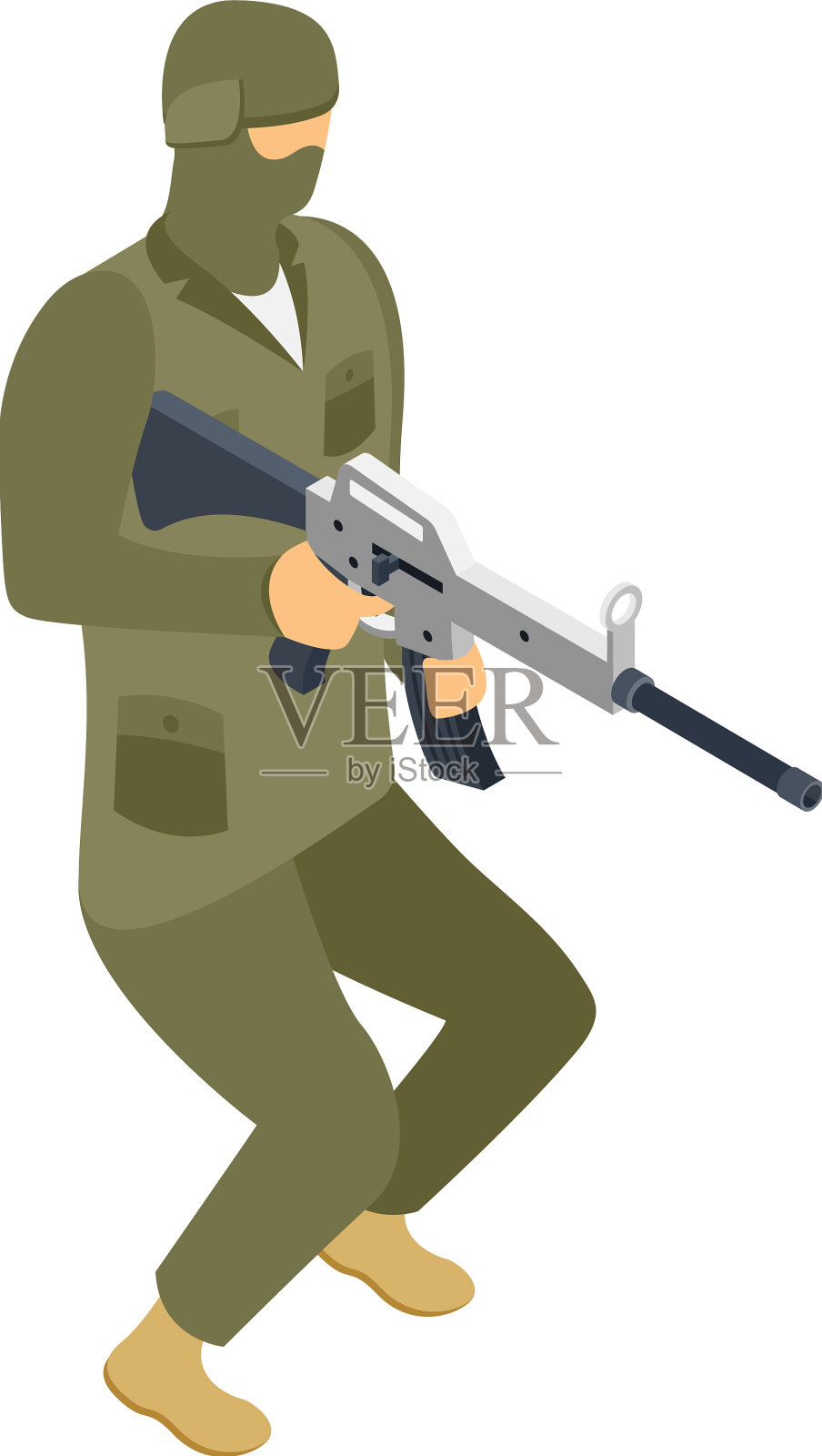 战斗的士兵设计元素图片