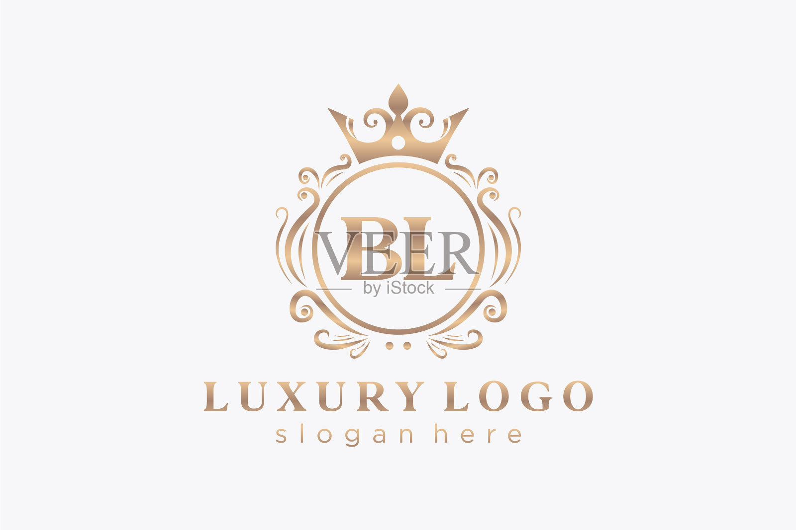 首字母bl皇家豪华标志模板在插画图片素材