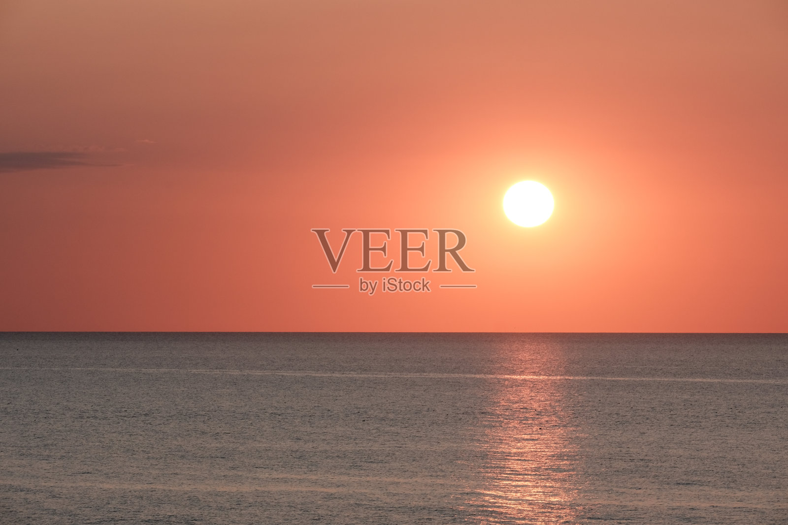 日德兰半岛北部海岸的美丽日落照片摄影图片