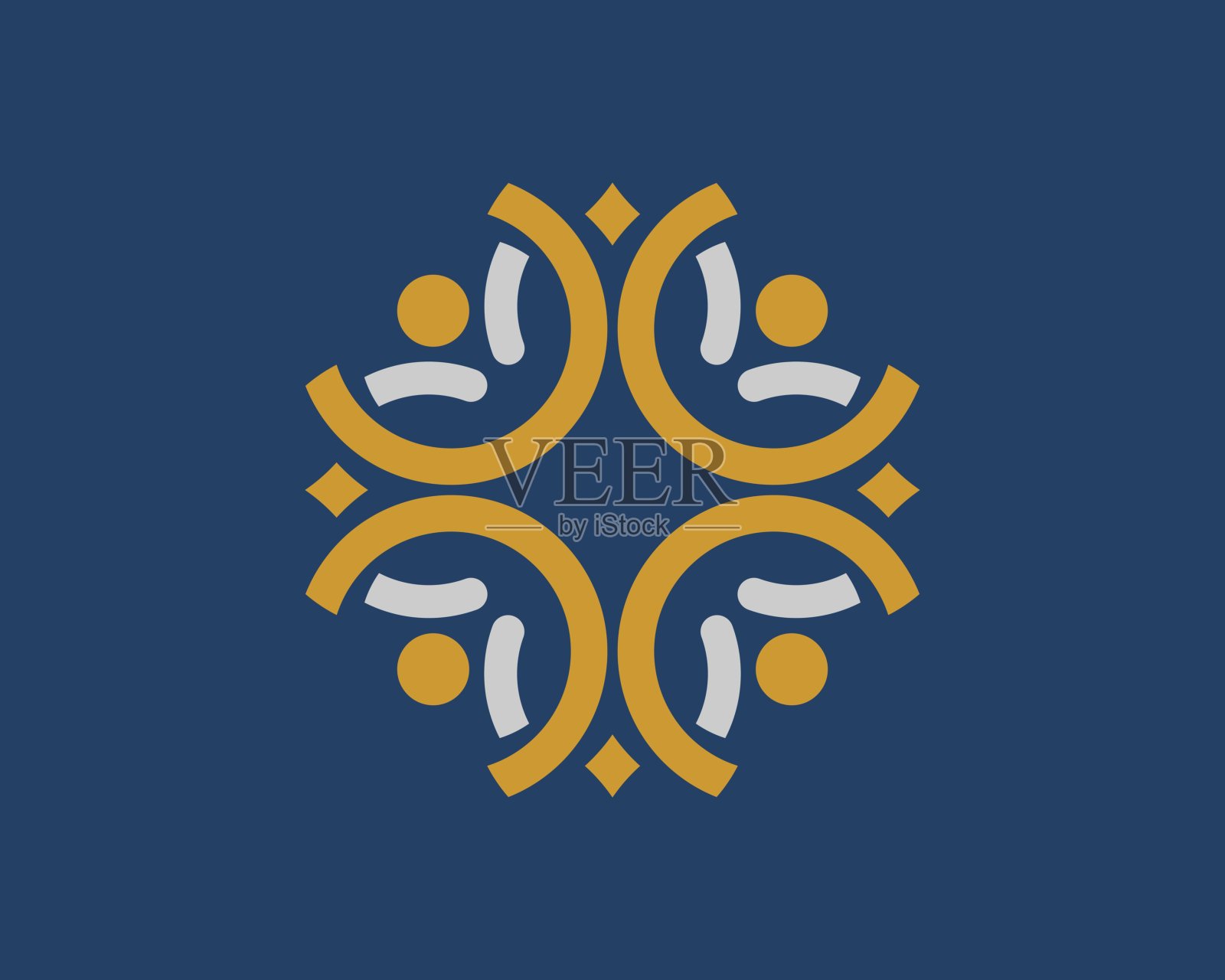 抽象装饰用花和人的图标图标素材