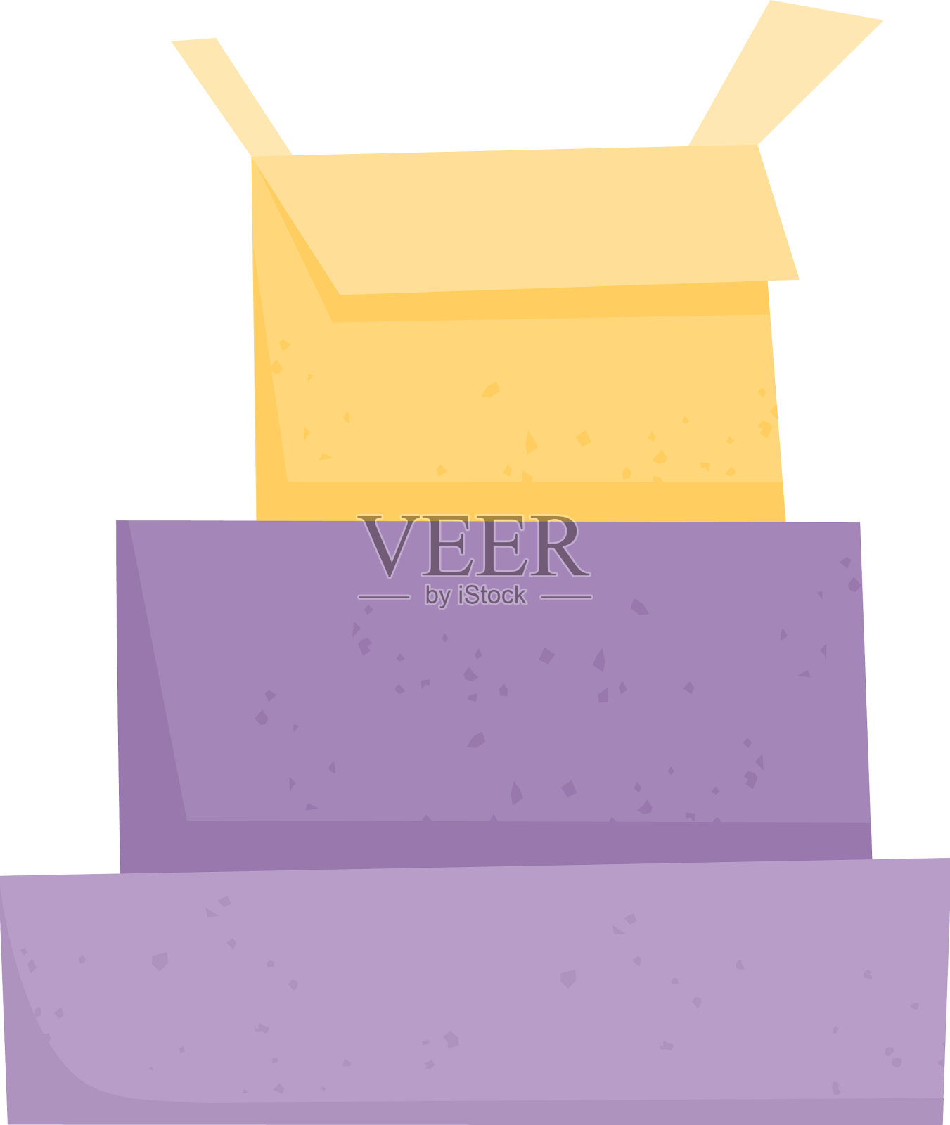 快递箱图标卡通纸箱包裹设计元素图片