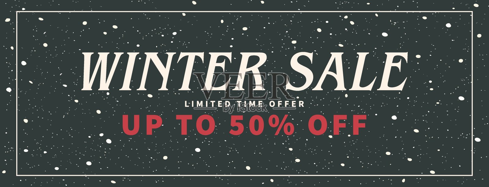 冬季销售旗帜矢量模板。设计模板素材