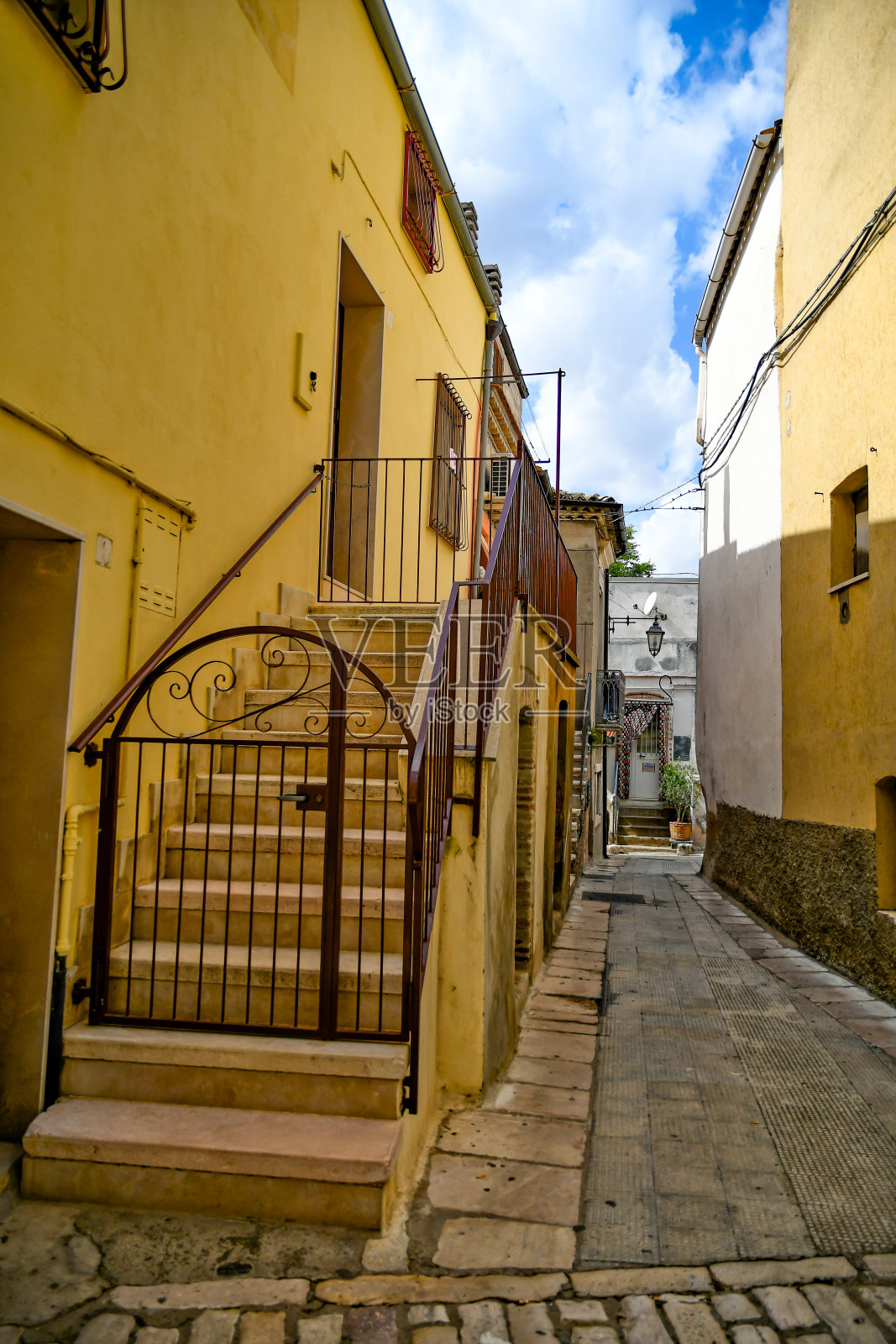 意大利的拉维罗村。照片摄影图片