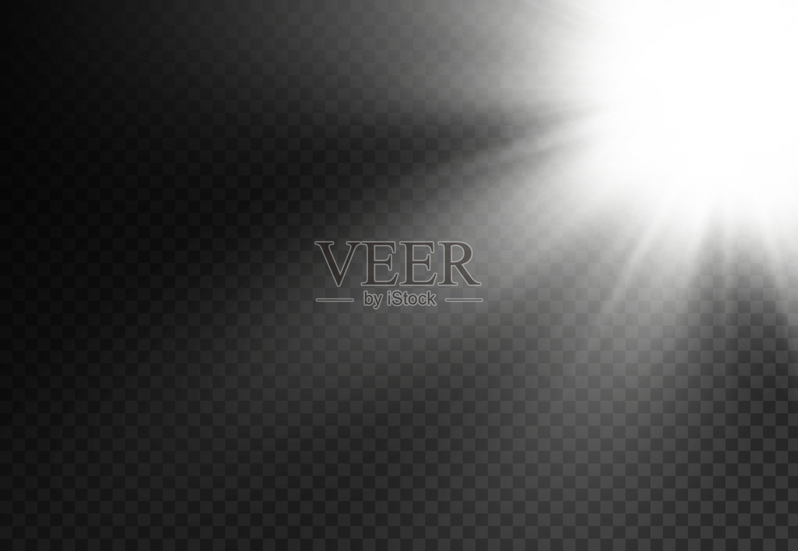 阳光闪光,阳光射线,白光光束。插画图片素材