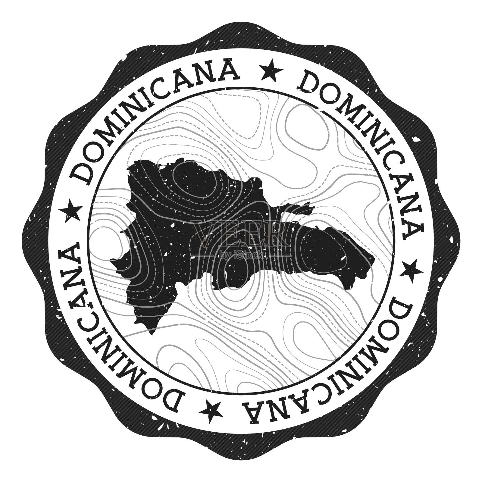 多米尼加裔户外邮票。设计元素图片