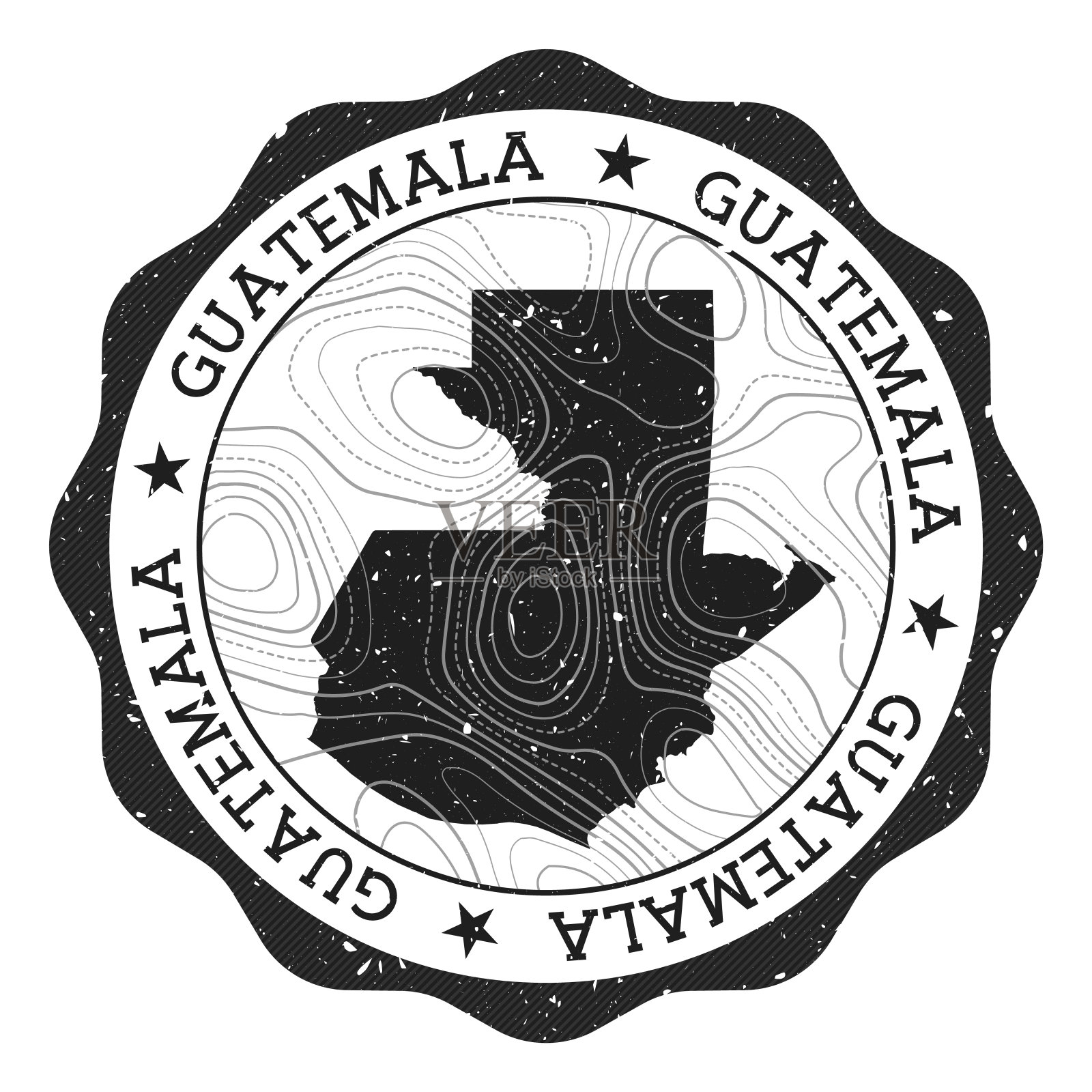 危地马拉户外邮票。插画图片素材