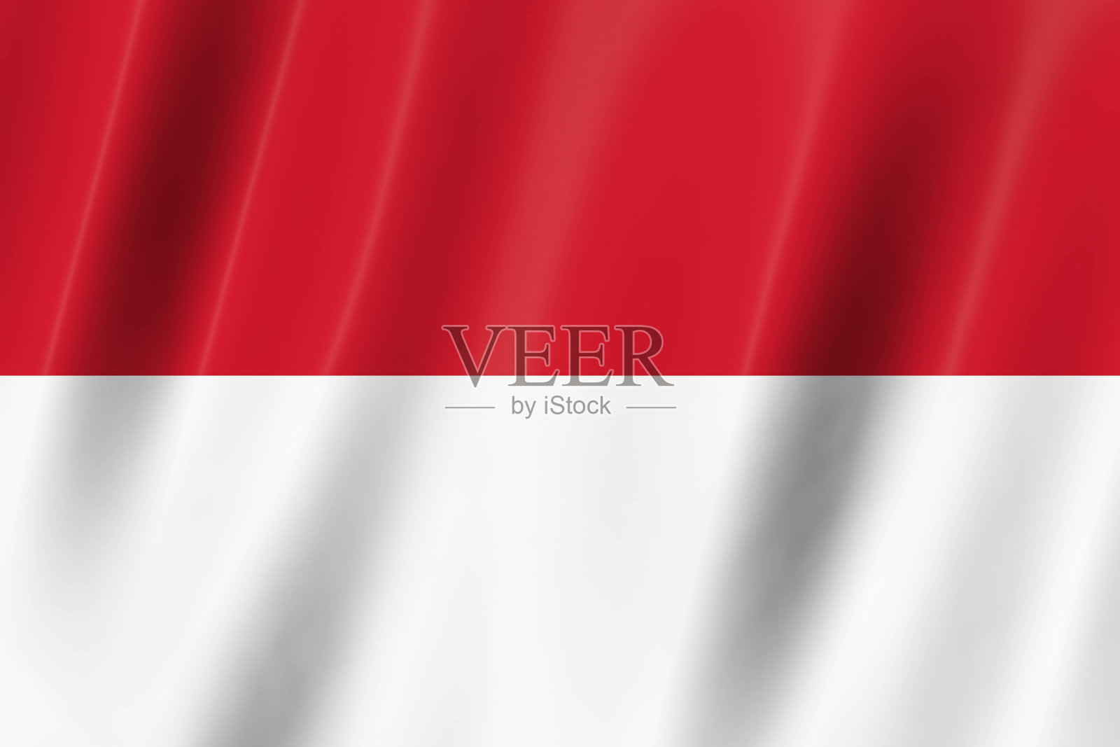 摩纳哥的旗帜丝绸- 3d全景插图照片摄影图片