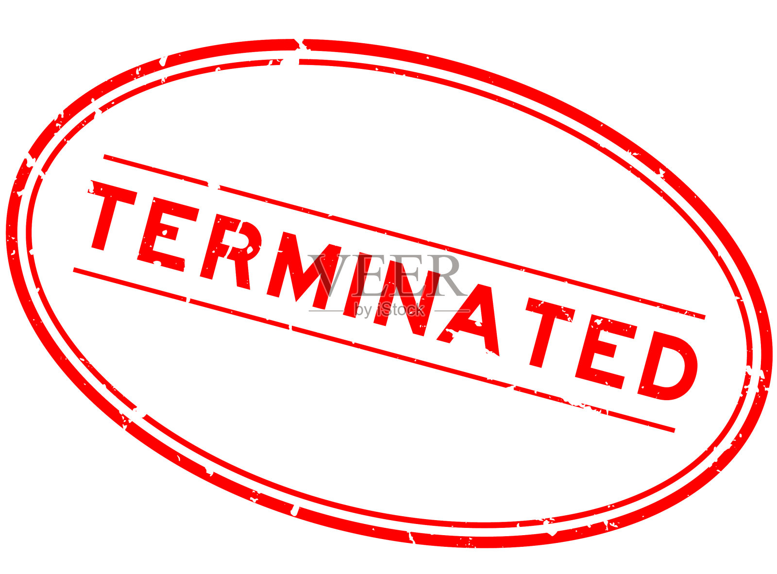 垃圾红色封端字椭圆形橡胶印章设计元素图片