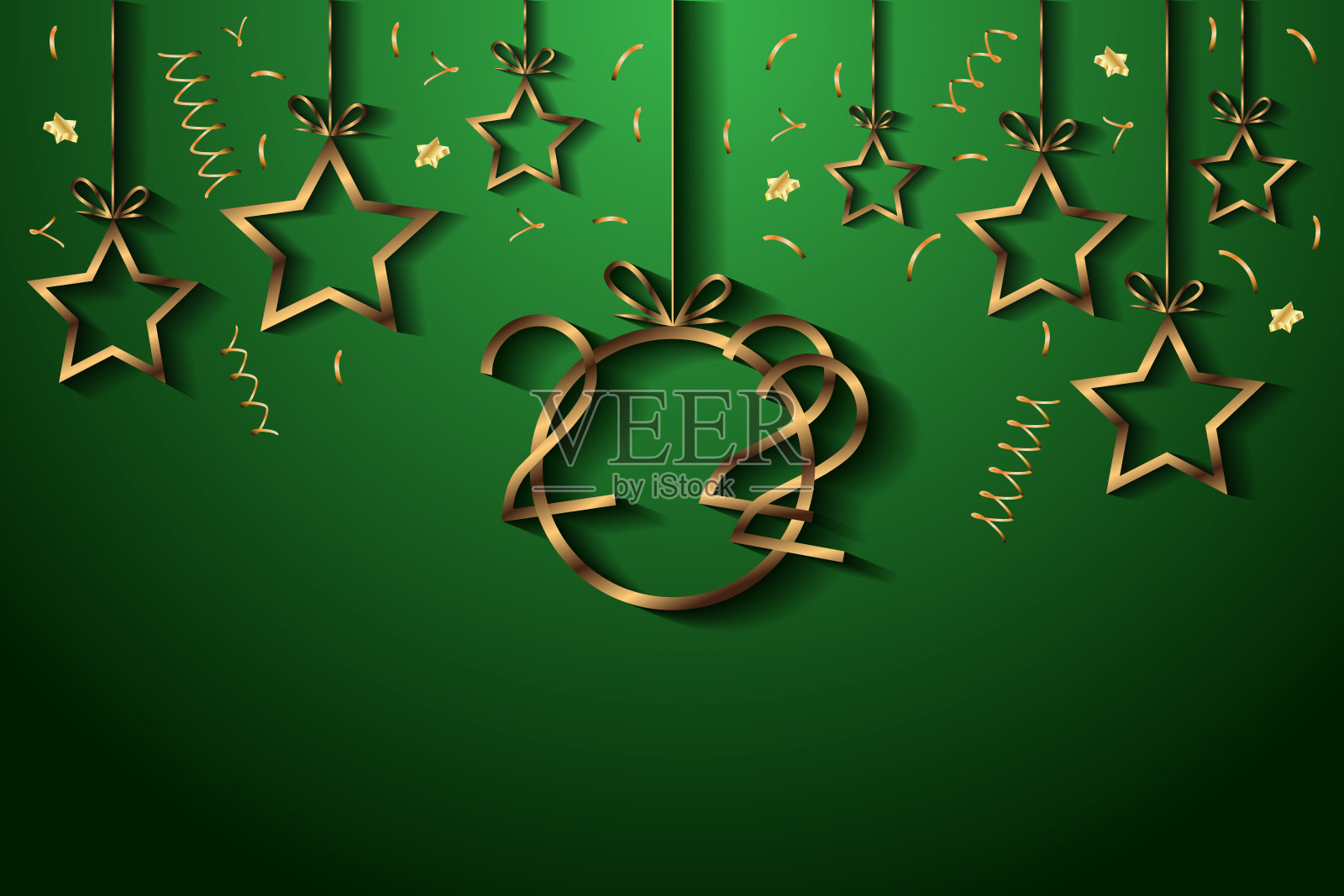 2022年圣诞快乐和新年快乐的背景季节贺卡派对传单。插画图片素材