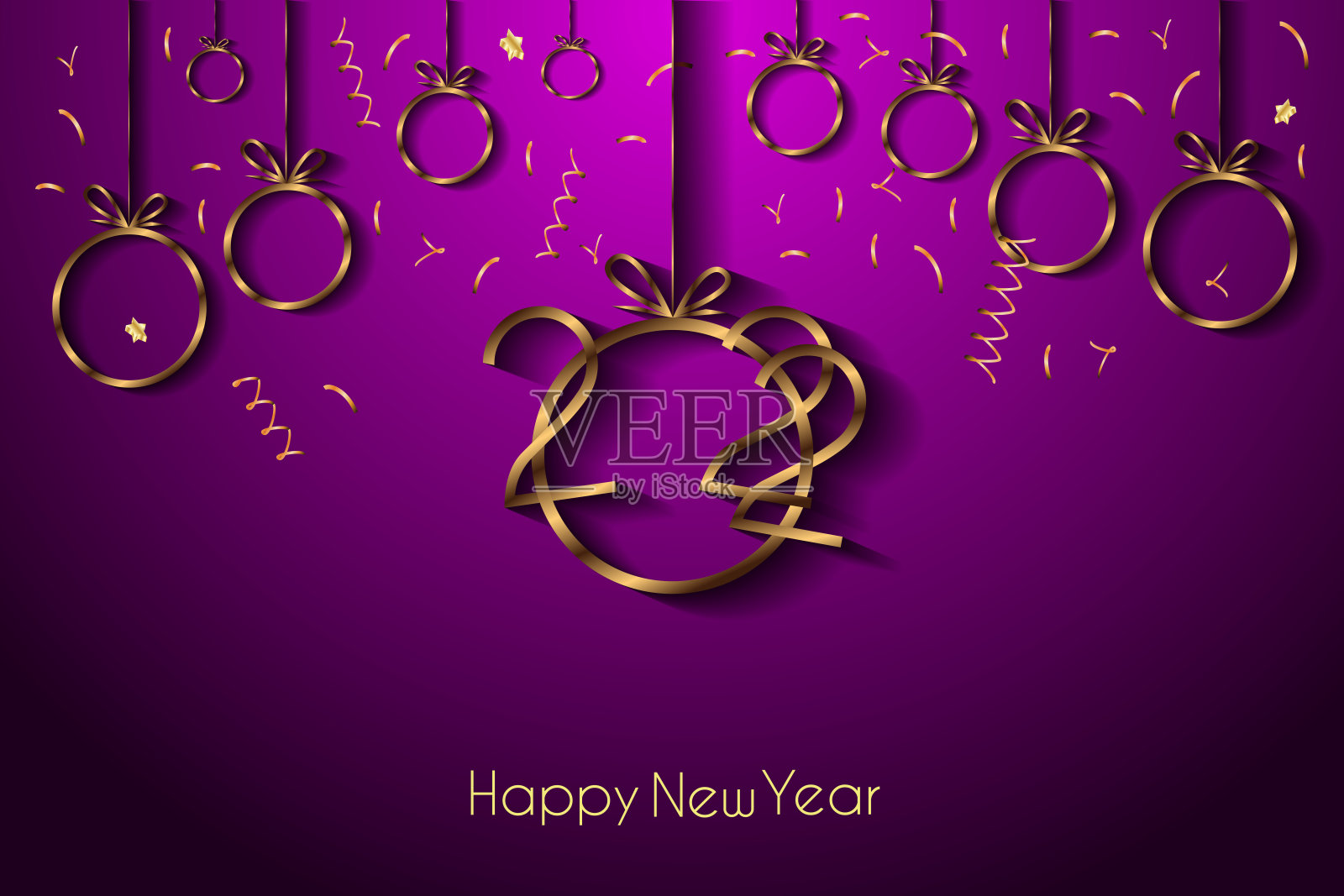 2022年新年快乐背景。设计模板素材