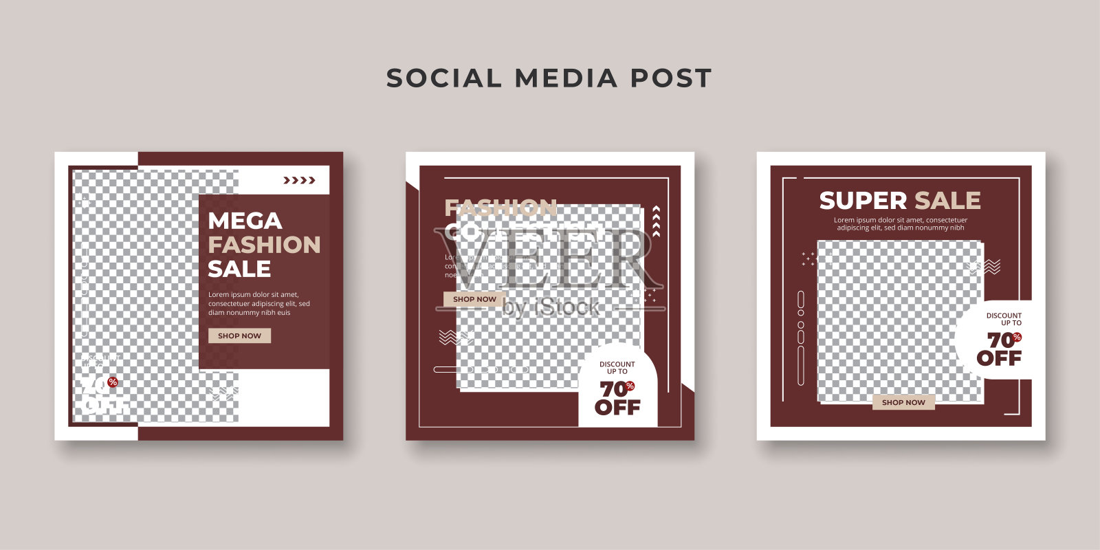 时尚收藏拍卖社交媒体贴模板插画图片素材