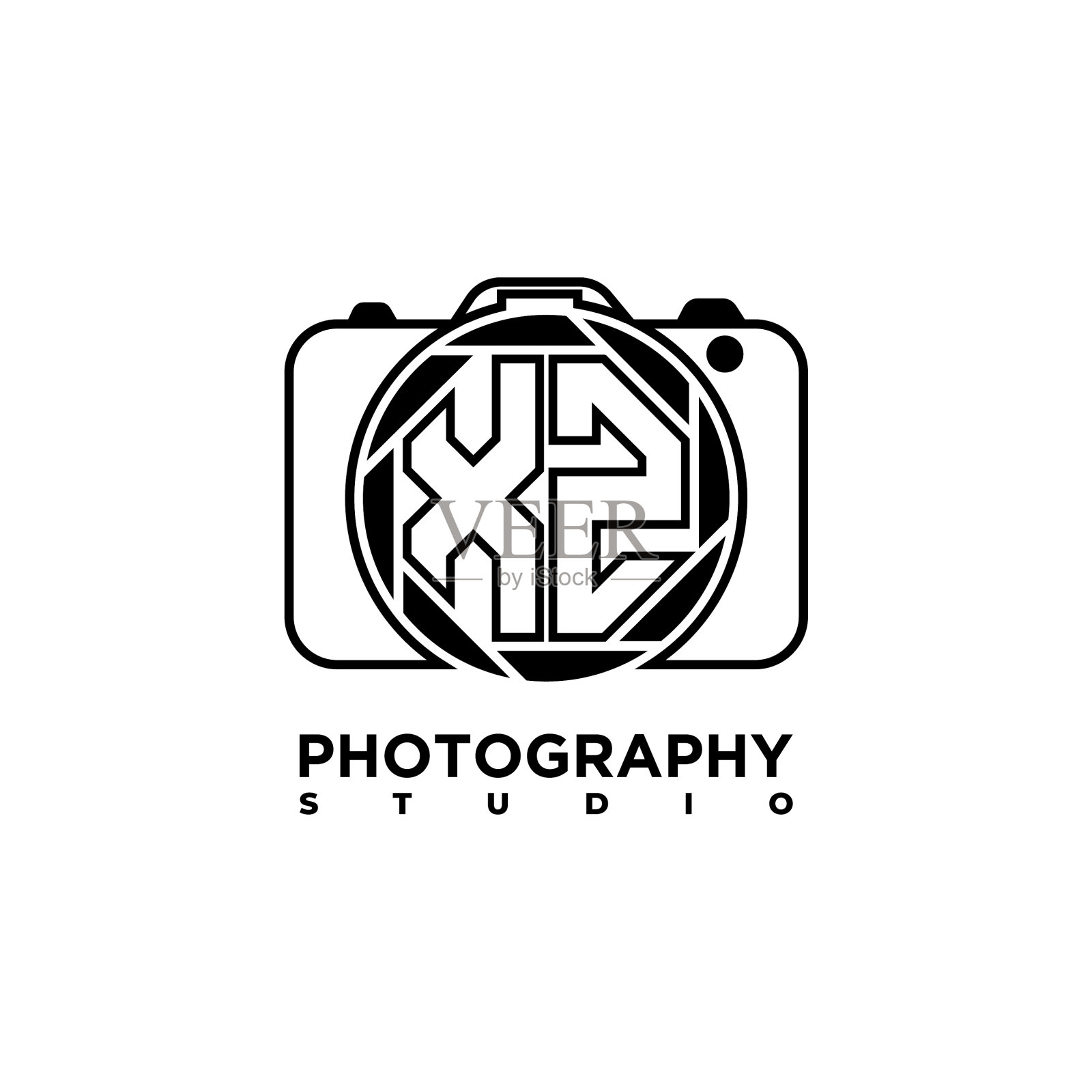 Xz字母摄影相机风格插画图片素材