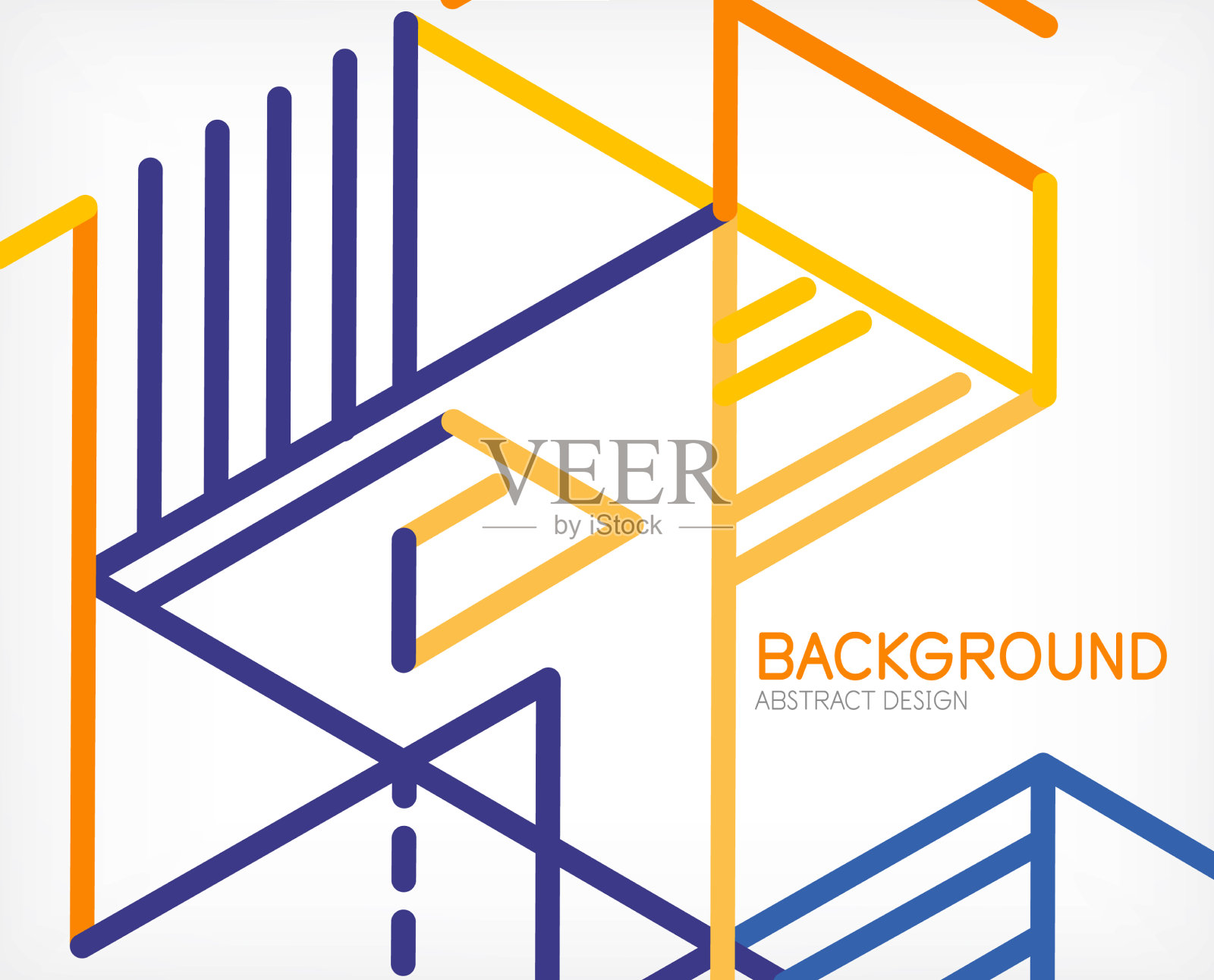 抽象的背景色线在白色上插画图片素材