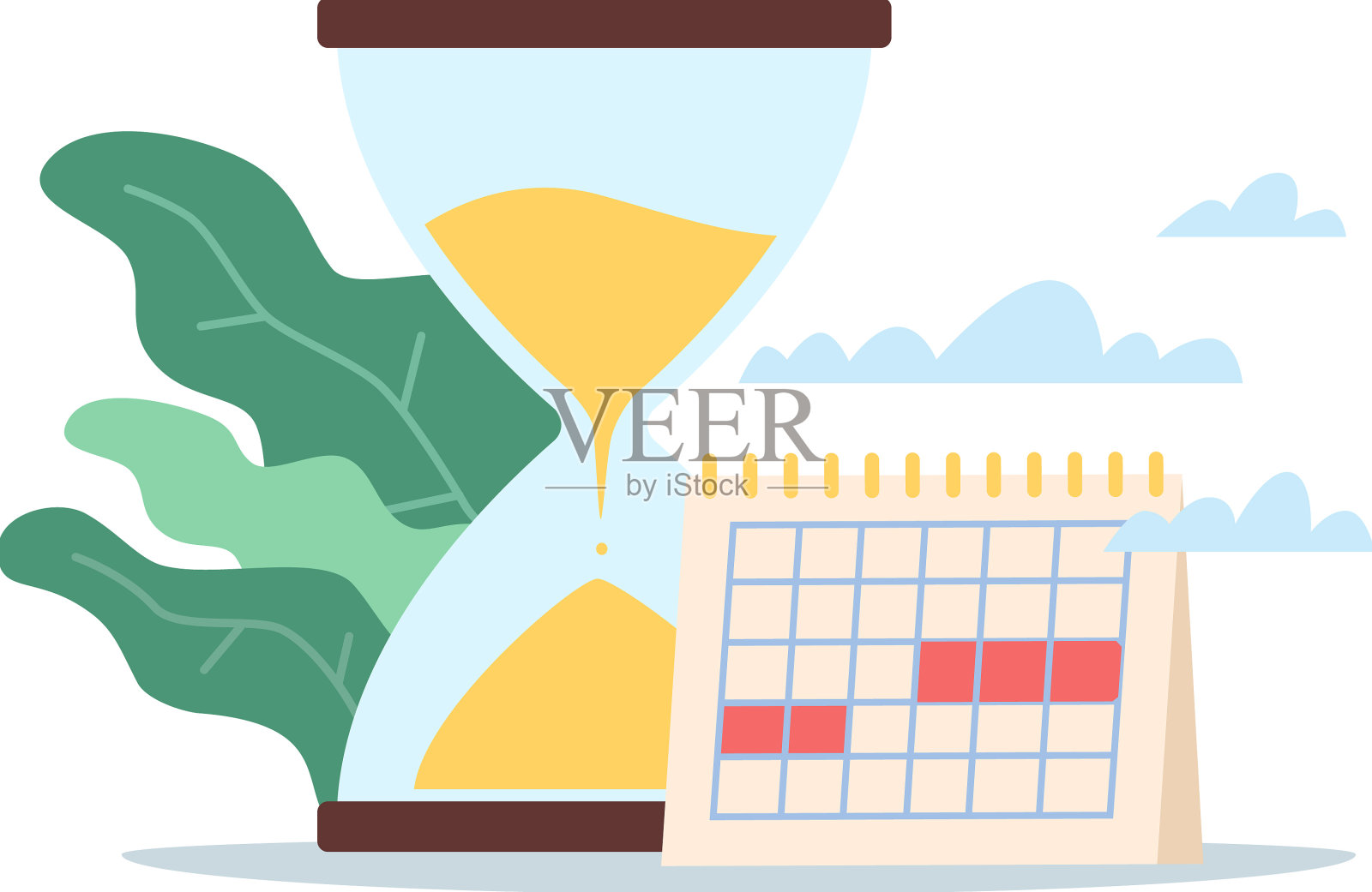 时光如玻璃般流逝设计元素图片