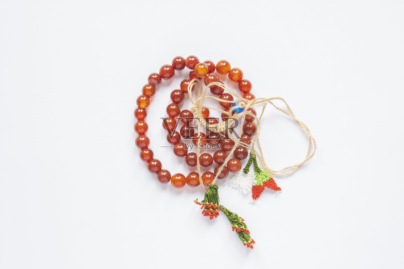 用五颜六色的珠子手工制作的项链照片摄影图片