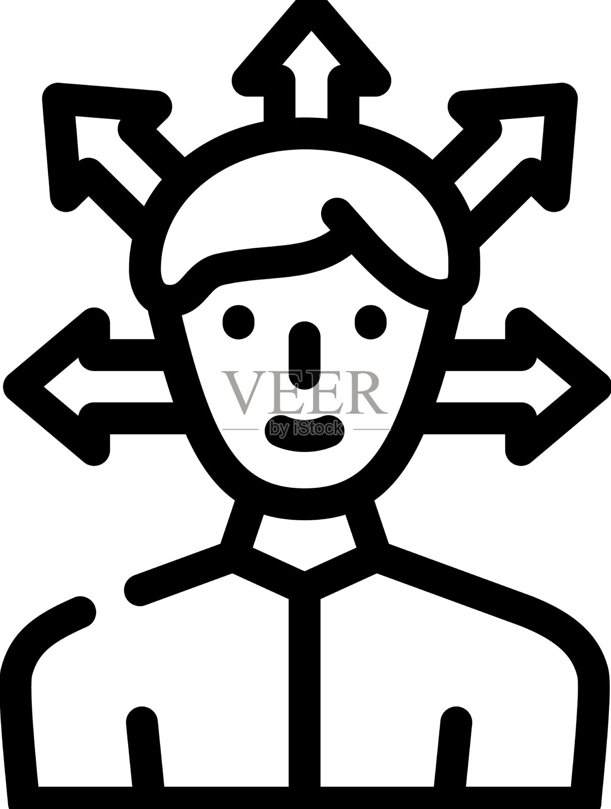 选择方向人线图标设计元素图片