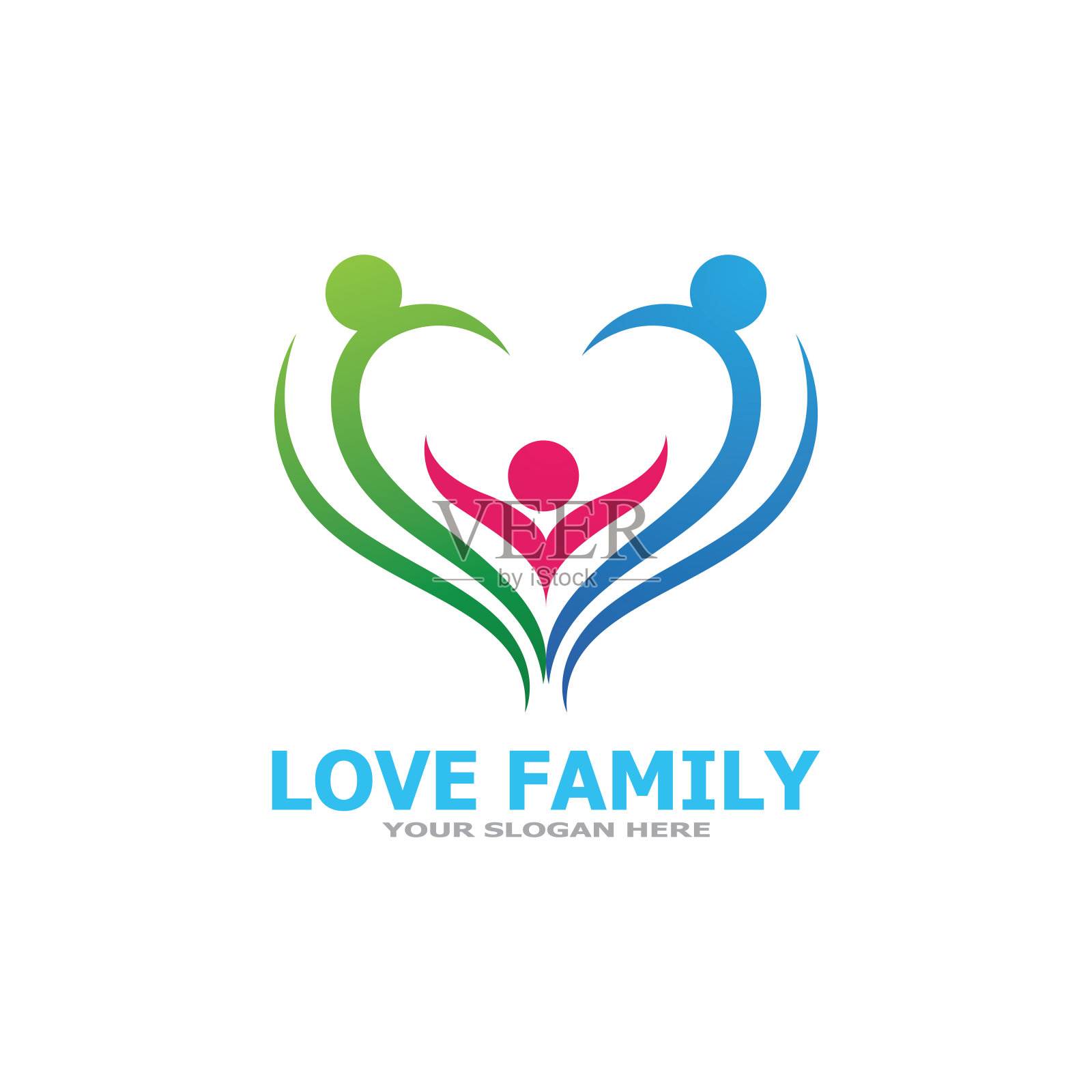 家庭护理标志和符号模板向量插画图片素材