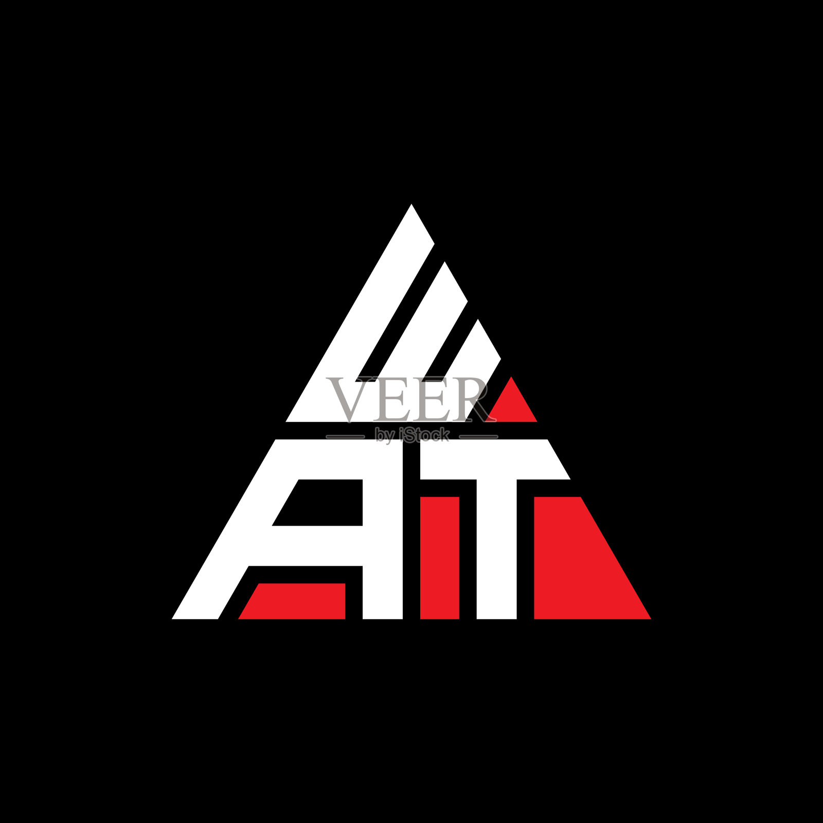 瓦特三角形字母标志设计用三角形插画图片素材