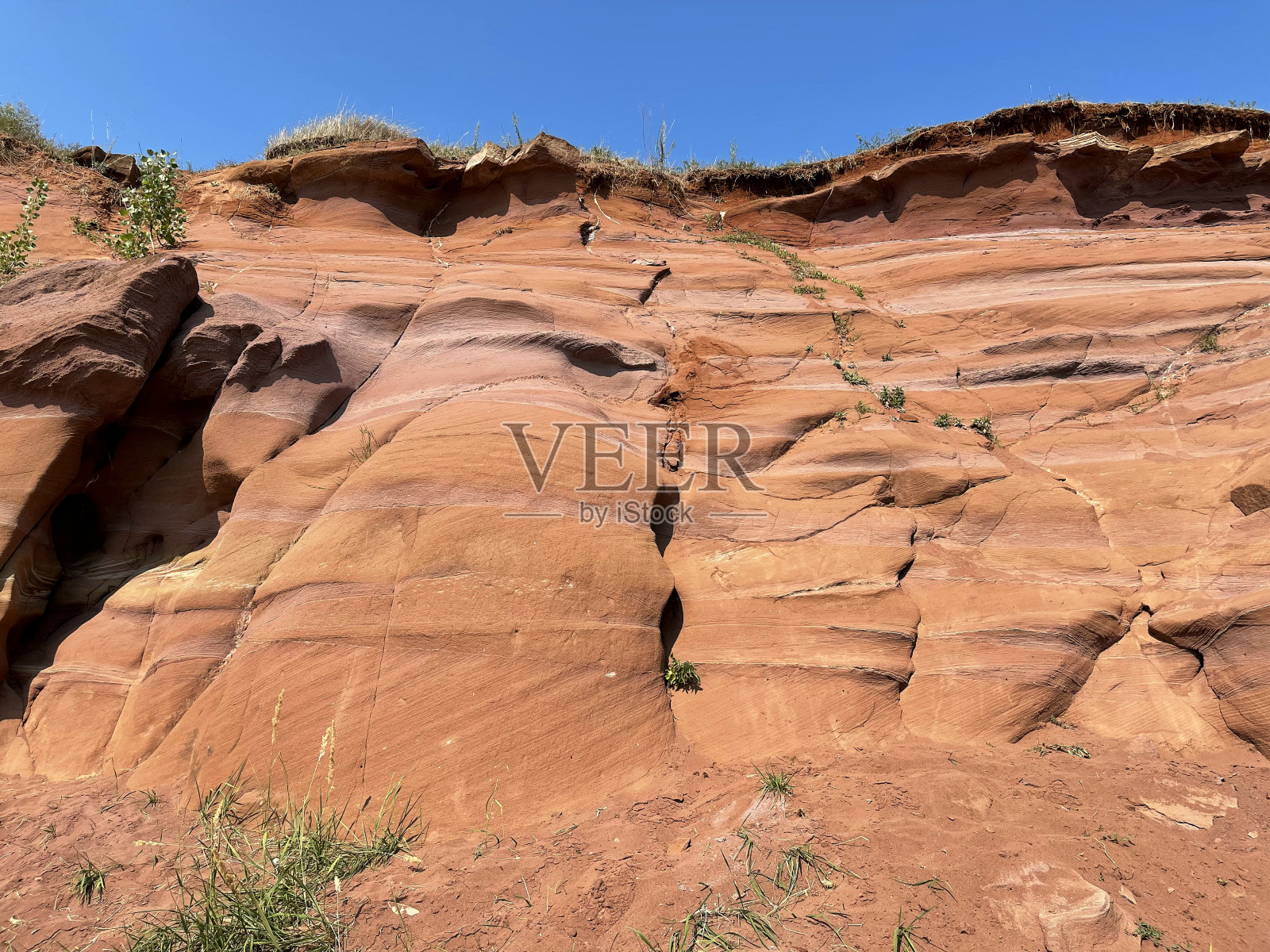 红色峡谷在库克莫尔,鞑靼斯坦,俄罗斯照片摄影图片