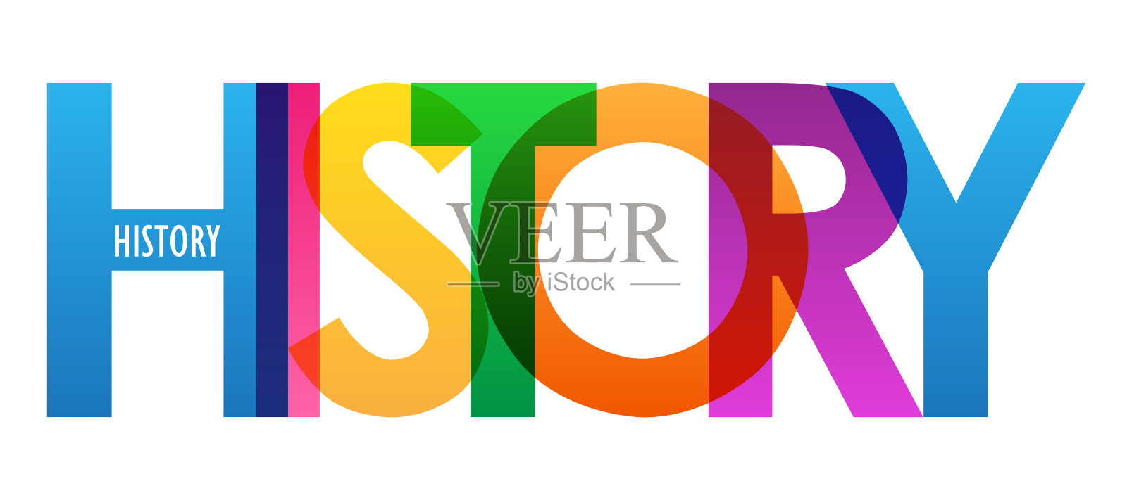 历史彩色印刷横幅插画图片素材