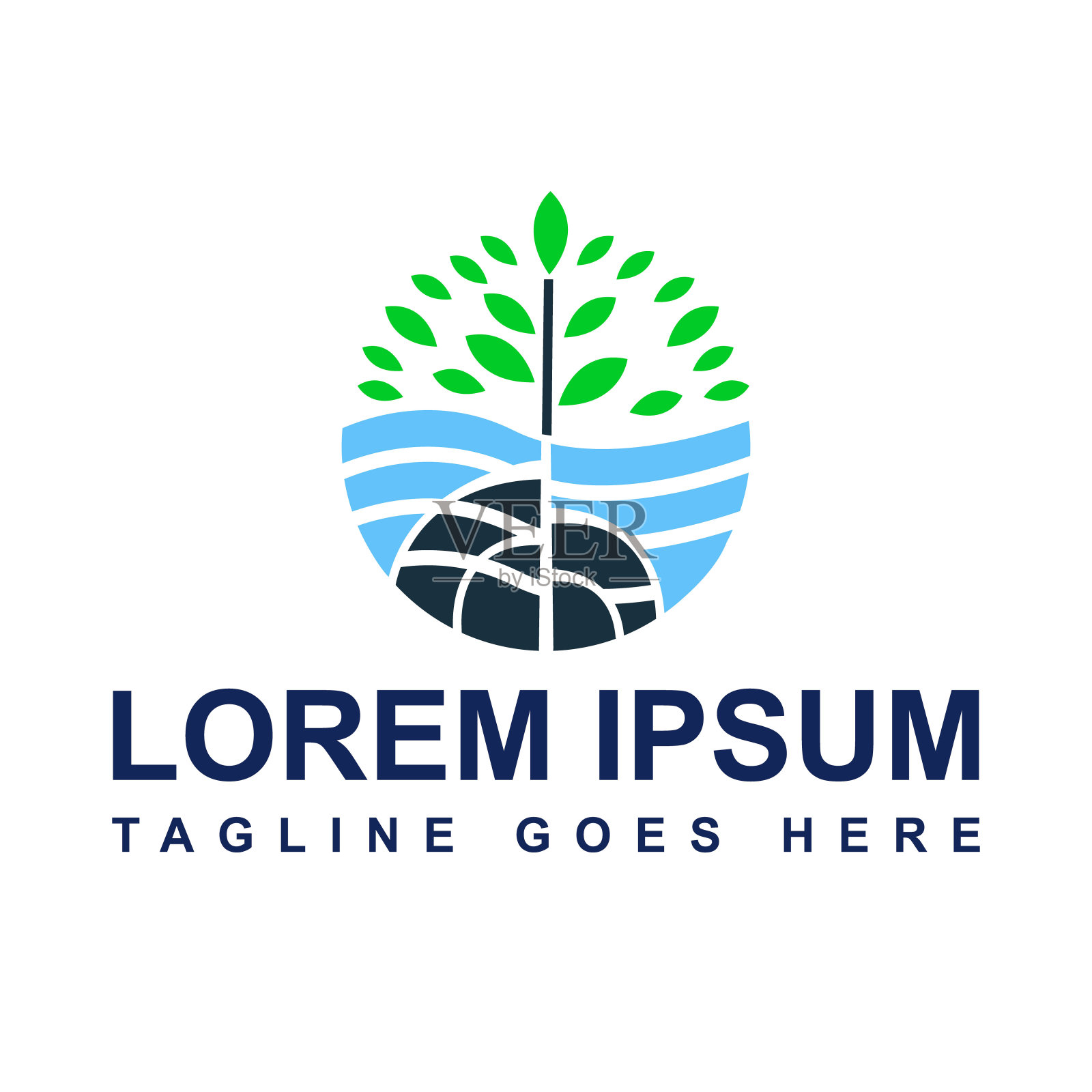 生态环境保护标志设计矢量插图插画图片素材