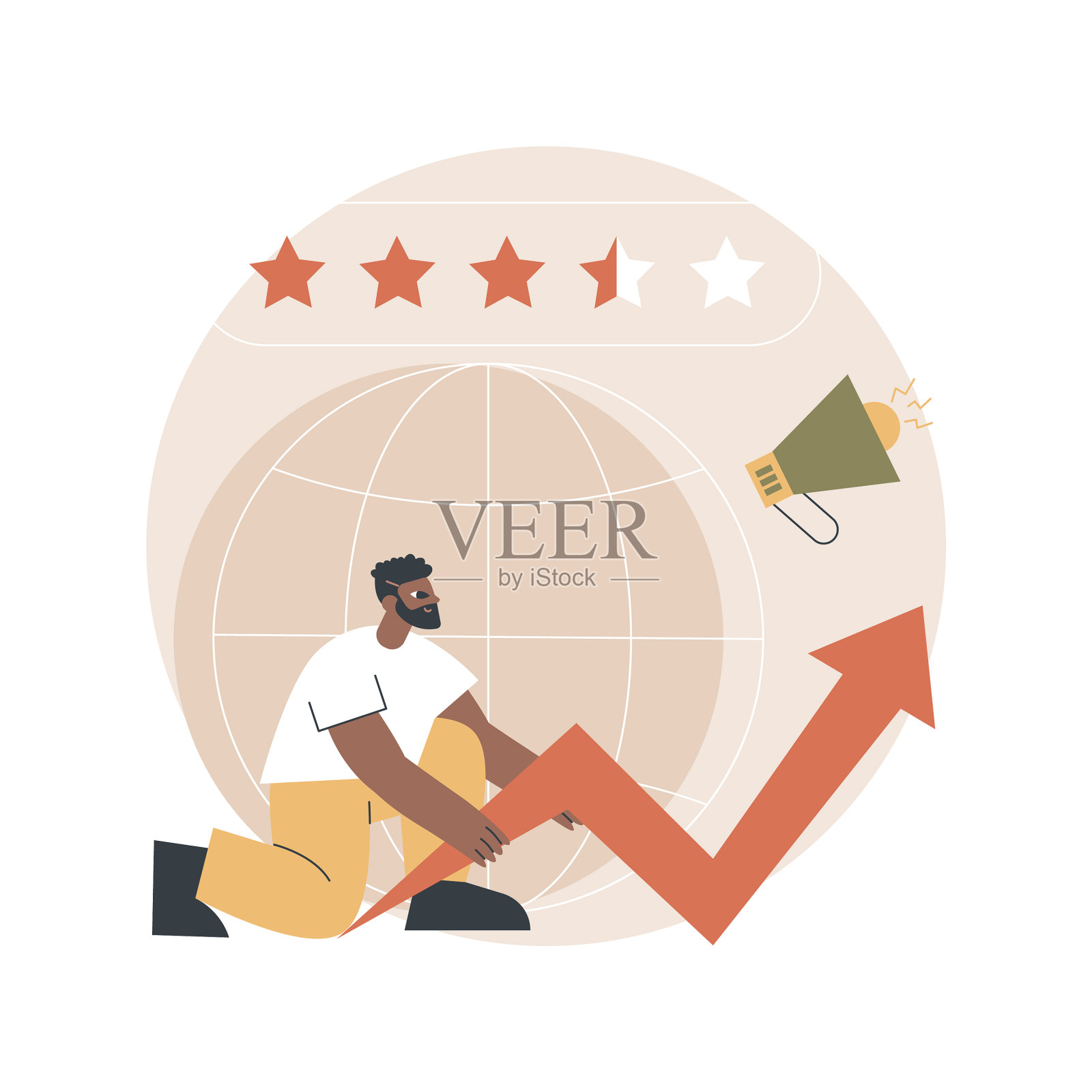 声誉危机管理的抽象概念设计元素图片