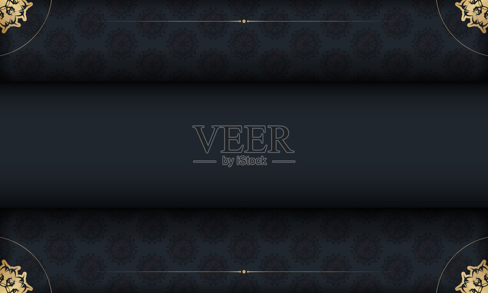 黑色抽象图案的祝贺小册子已准备好印刷。插画图片素材