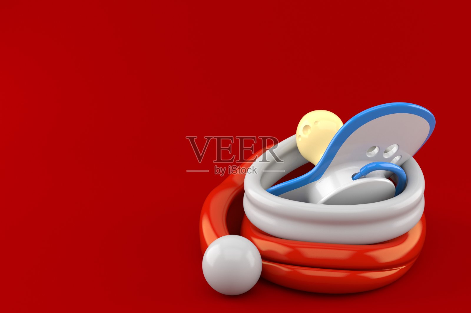 圣诞老人帽子里有奶嘴照片摄影图片