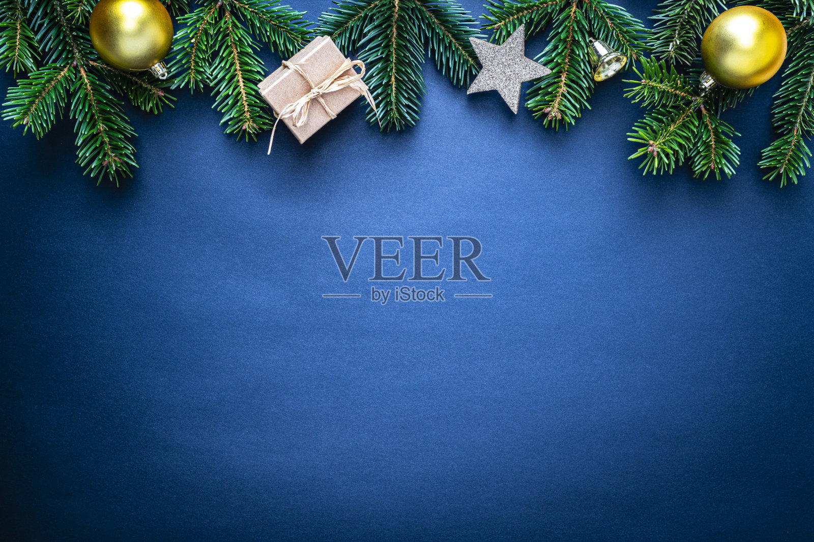 圣诞节假期背景与复制空间照片摄影图片