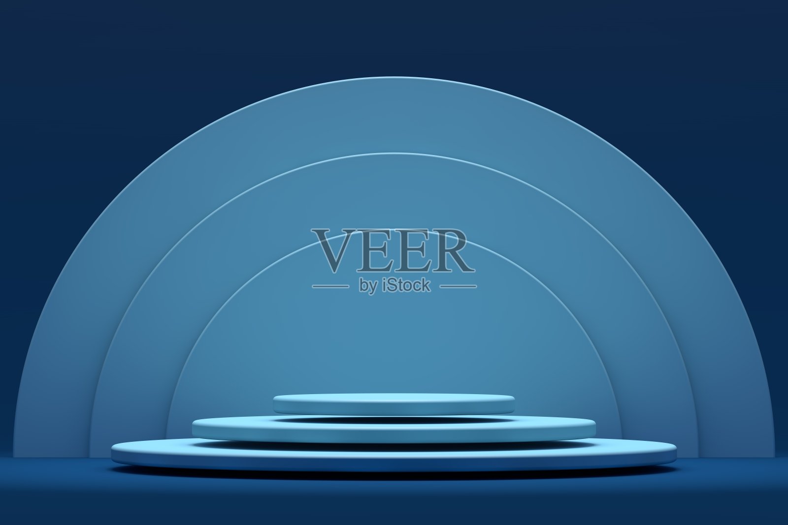 3D蓝色支架,产品支架,空白场景照片摄影图片