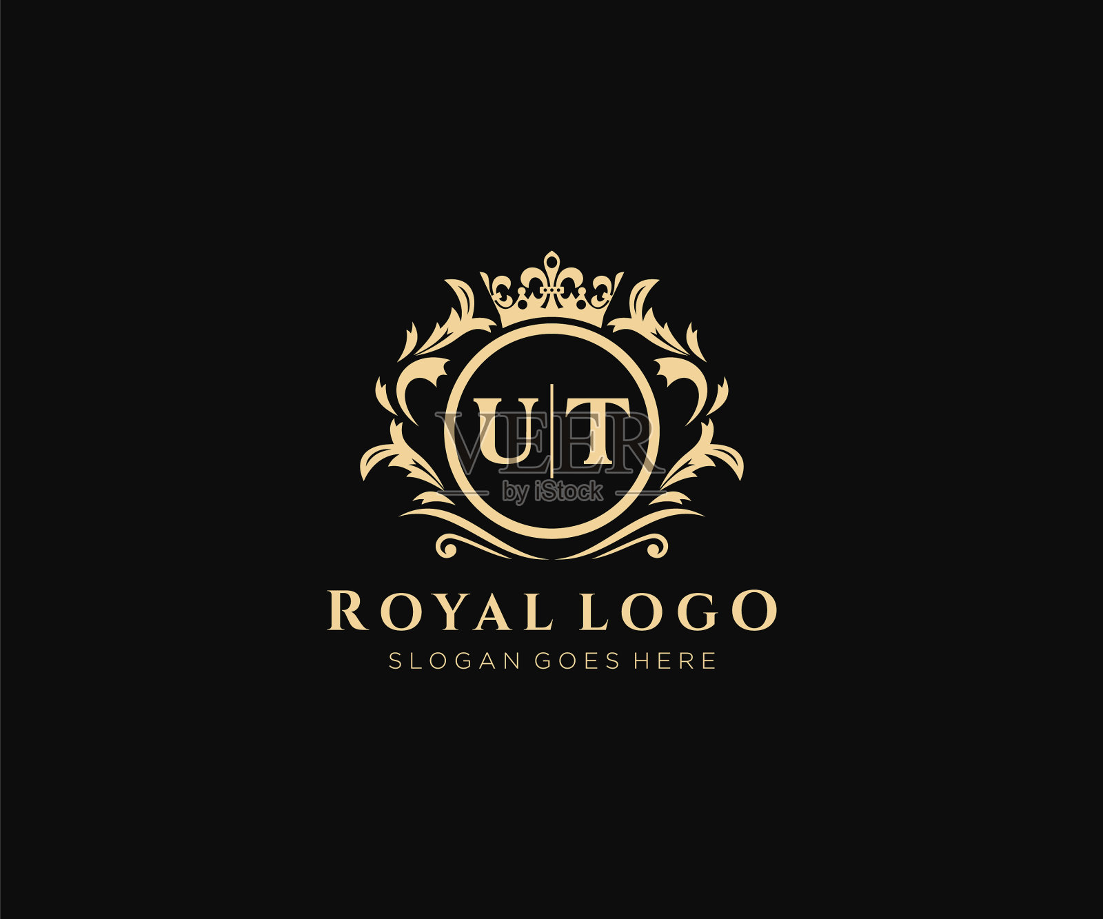 首字母ut字母豪华品牌标识模板插画图片素材