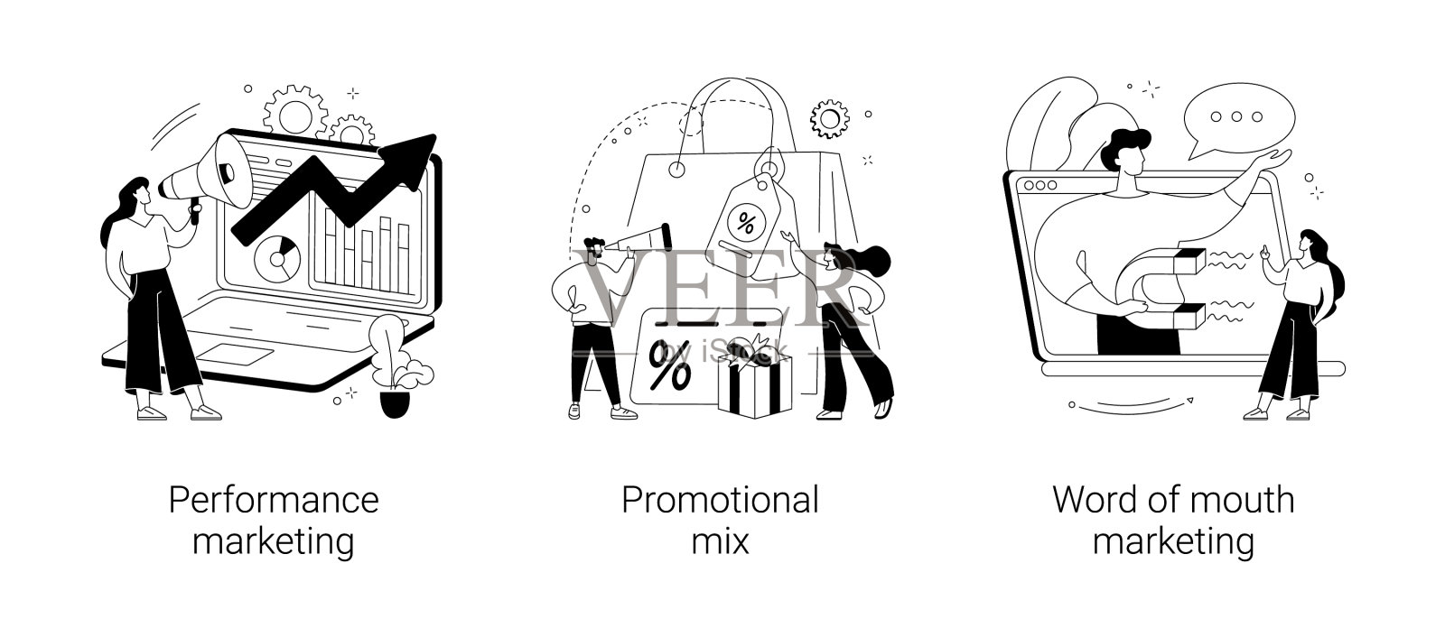 推广策略抽象概念插画图片素材