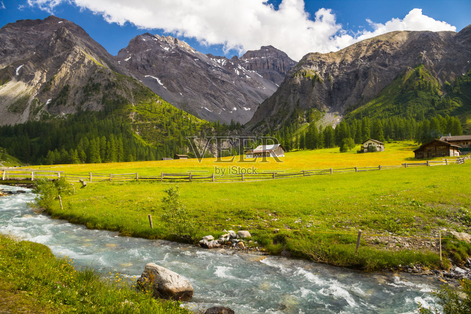山景与令人惊叹的山谷照片摄影图片