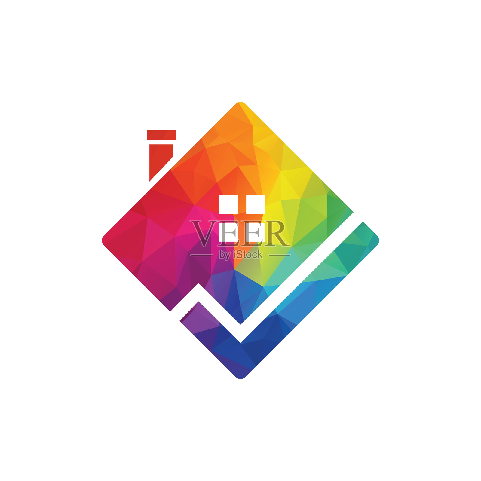 Home Logo模板与检查标记。房地产中介的标志。插画图片素材